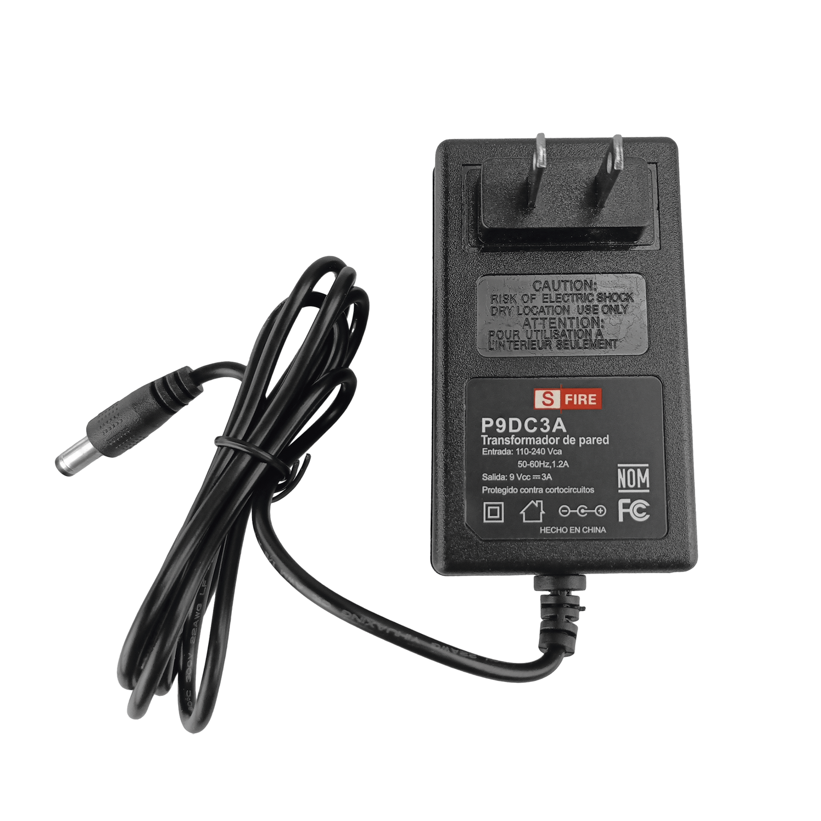 9 Vcc / 3 A / Fuente de poder / Voltaje de Entrada de 100-240 Vca / Para Usos Múltiples / Video Vigilancia, Acceso, Asistencia, Alarmas, Etc.