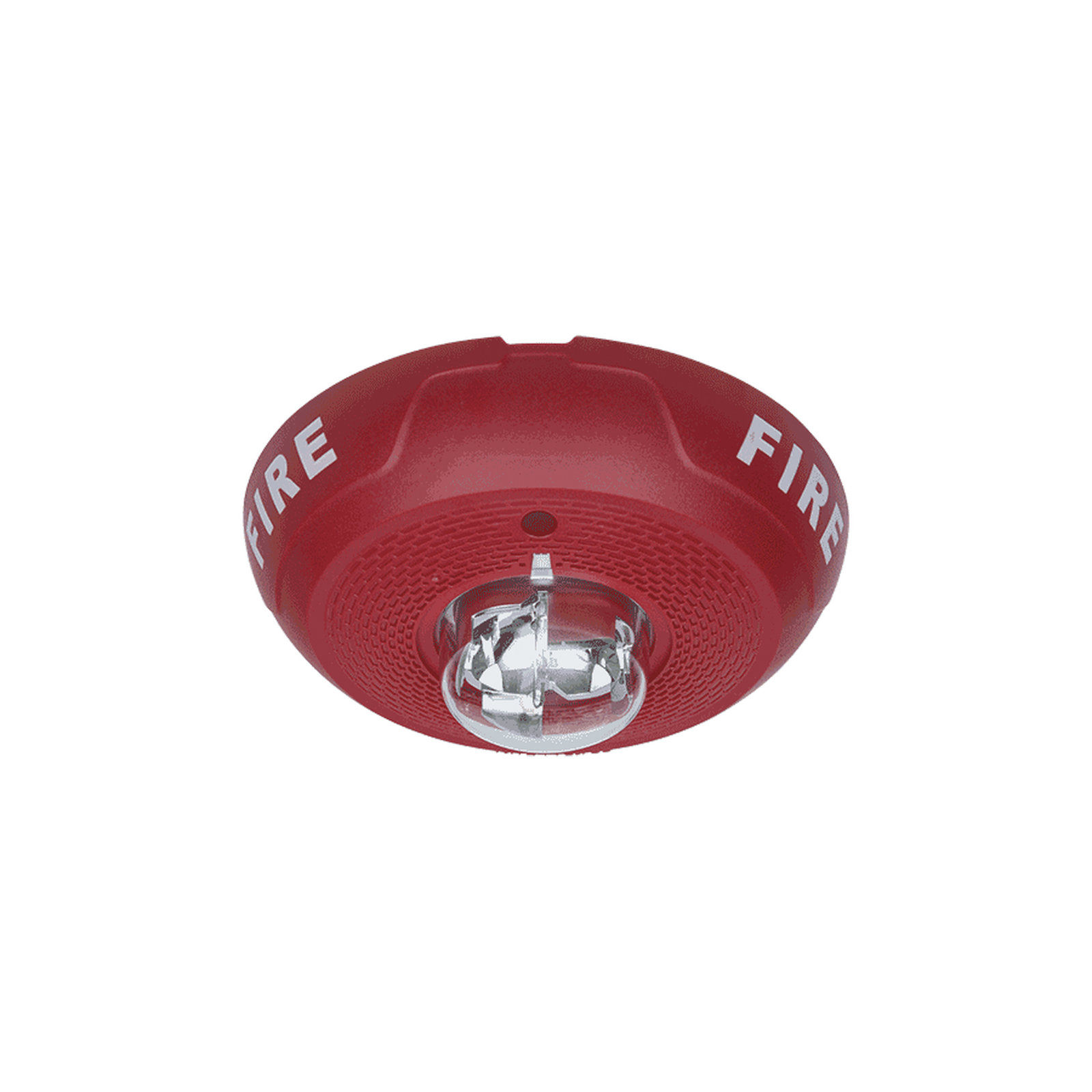 Sirena con Lámpara Estroboscópica, Montaje en Techo, Nivel de Candelas Seleccionable, Color Rojo, Nuevo Diseño Moderno y Elegante y Menor Consumo de Corriente