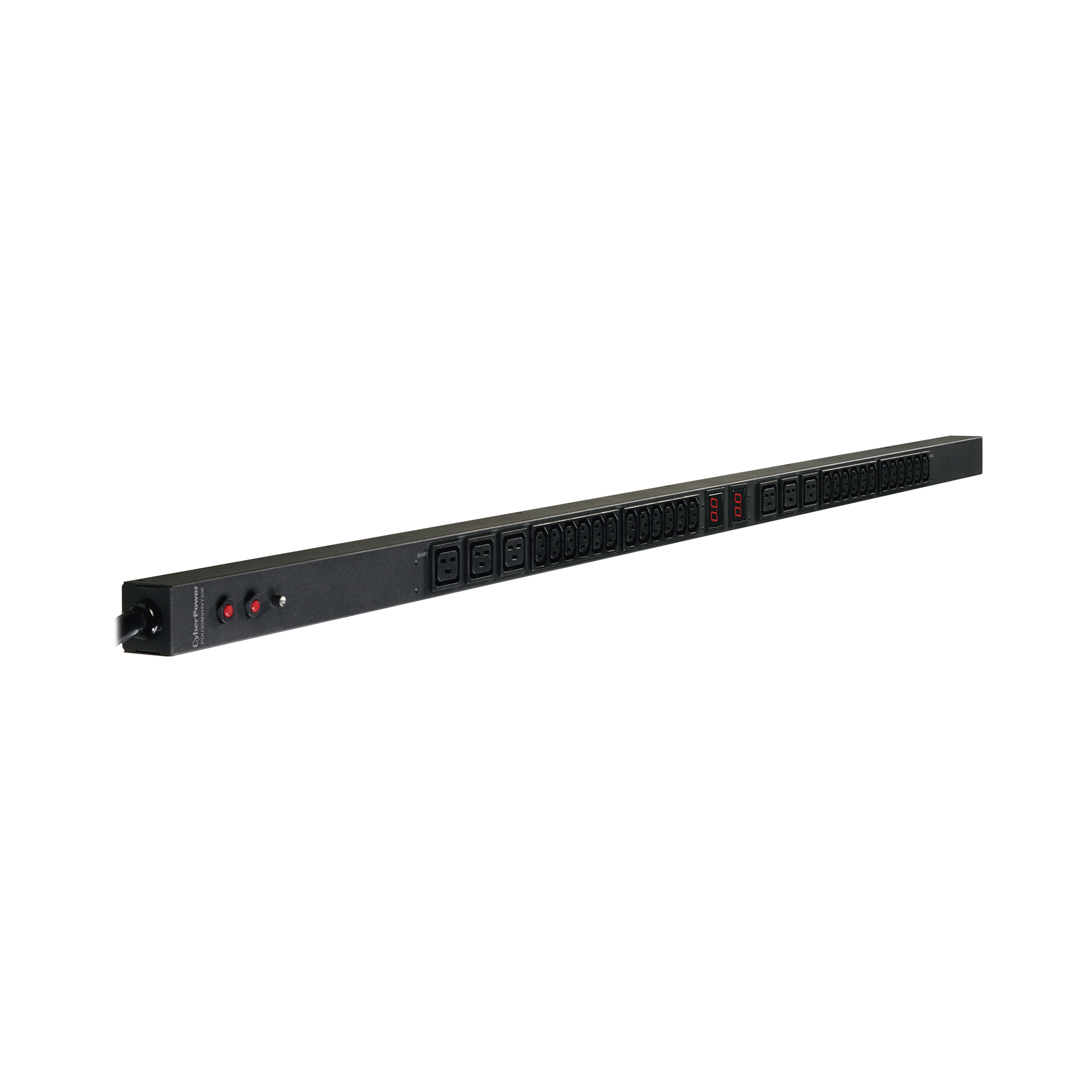 PDU Medible, Para Distribución de Energía, Entrada 200-230 NEMA L6-30P, Con 24 Tomas C13 Y 6 Tomas C19, de Instalación Vertical