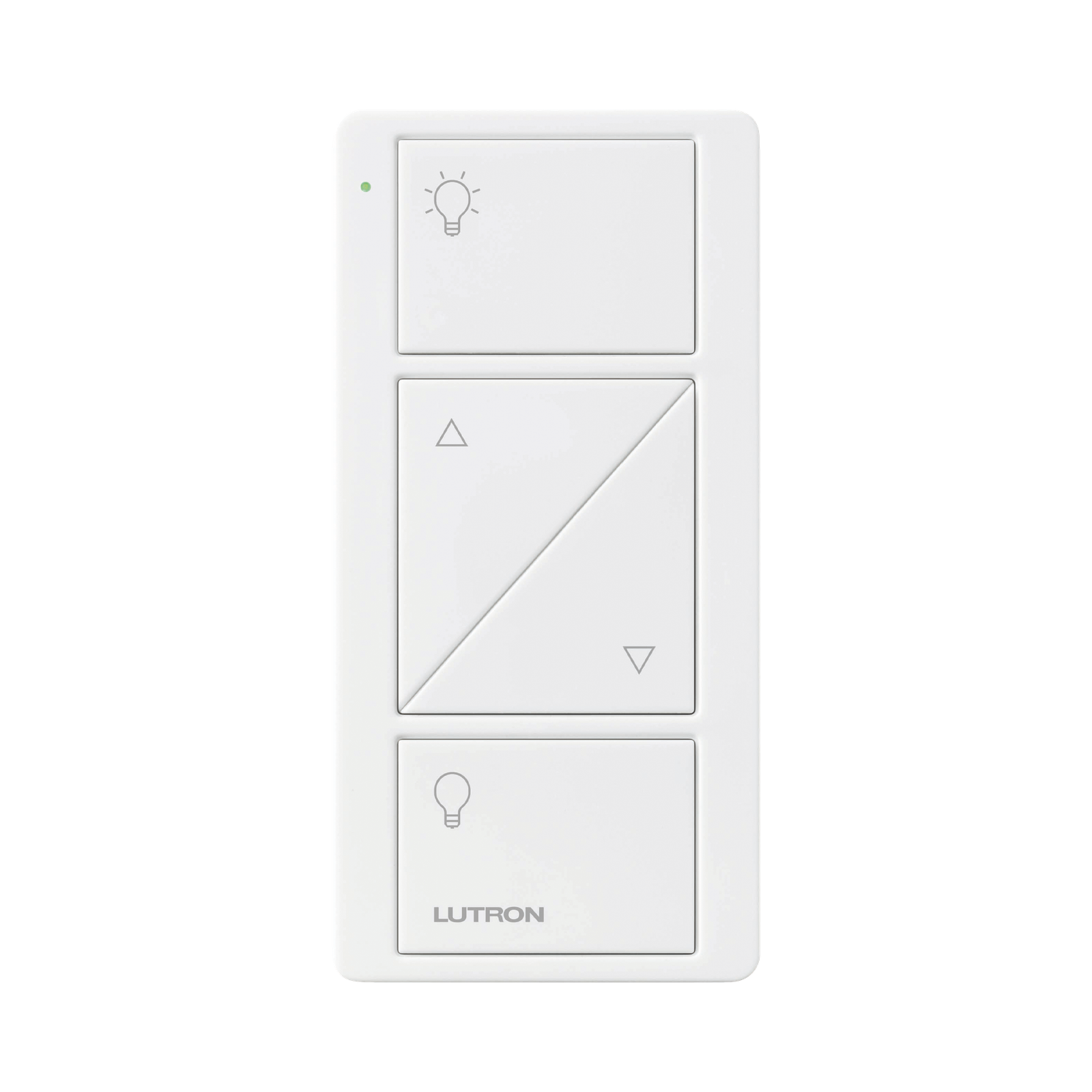 Control remoto PICO 3 botones encender/apagar, subir/bajar intensidad, color blanco, complemente con un atenuador Caseta, RA2, RadioRa2.