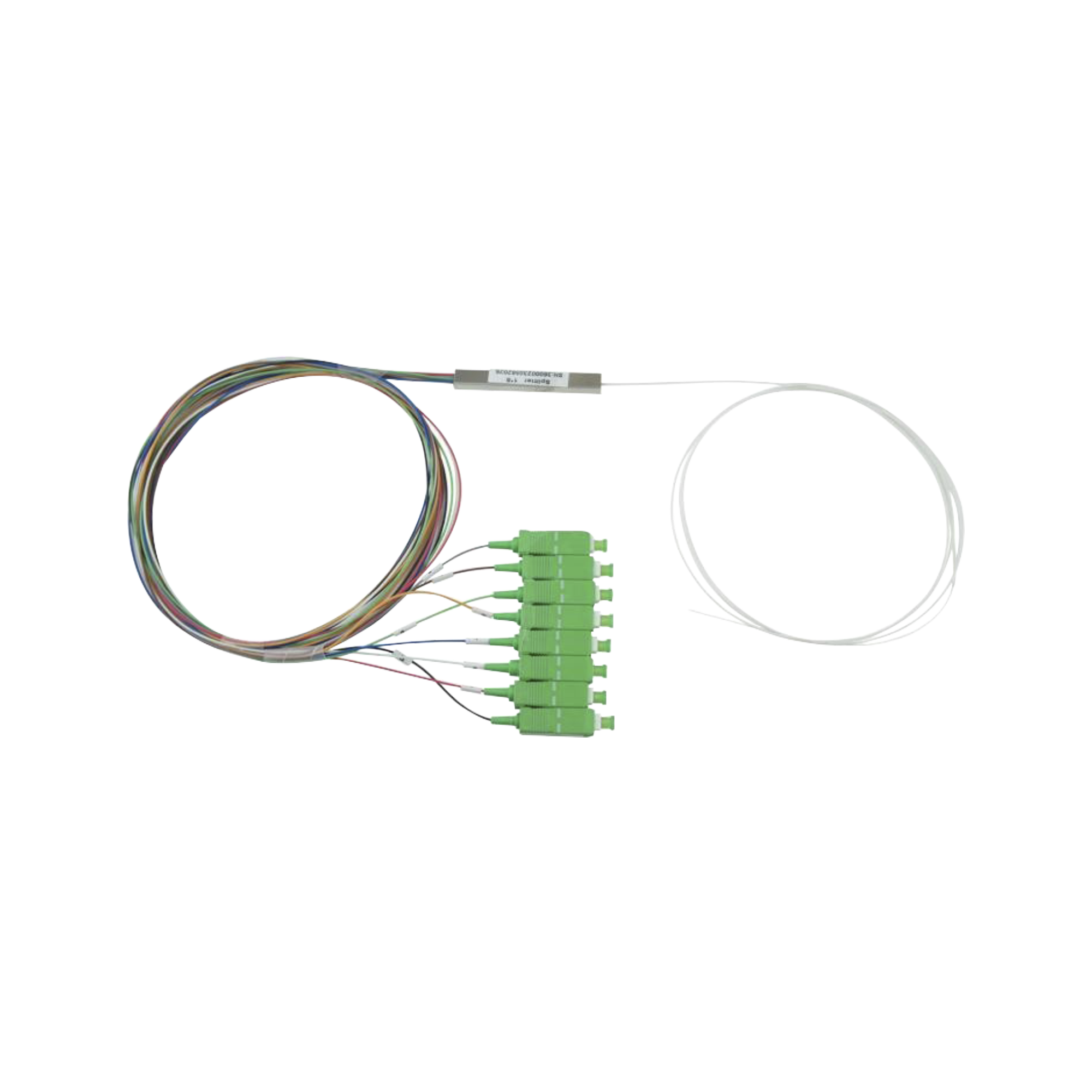 Splitter (Divisor Óptico) Tipo PLC, de 1x8, Conectores SC/APC de Salida