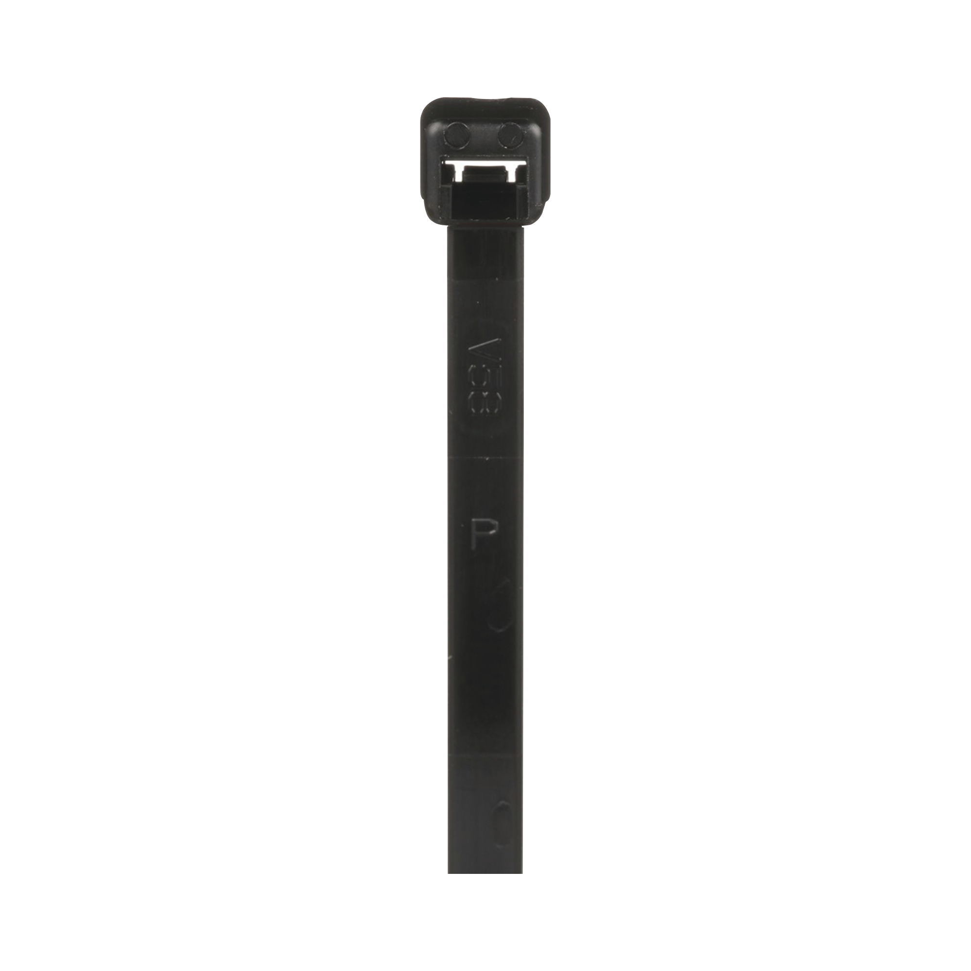 Cincho de Nylon 6.6 de Bloqueo, 188 mm largo x 4.8mm ancho, Color Negro, Exterior Resistente a Rayos UV, Paquete de 1000pz