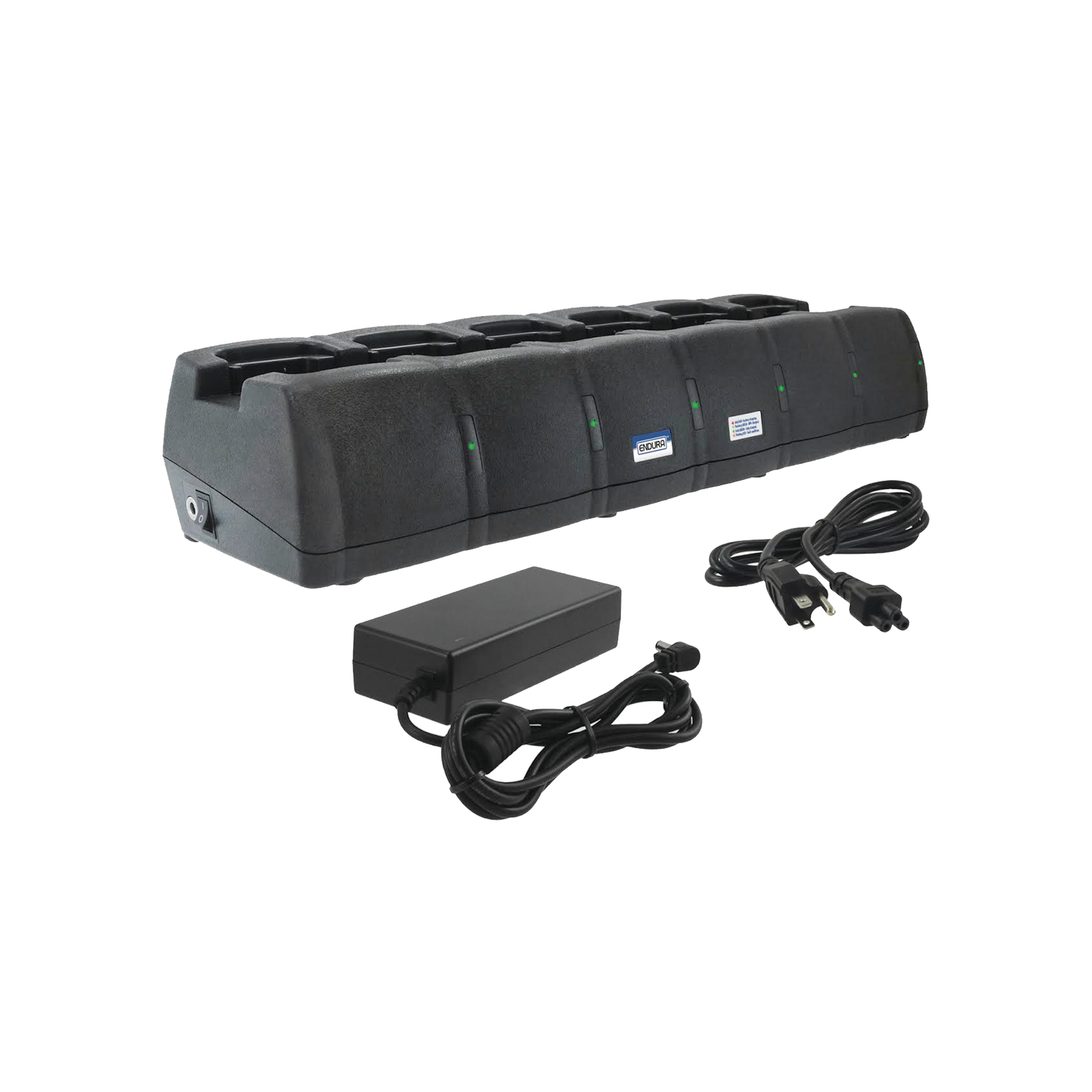 Multicargador de 6 cavidades para radios Icom IC-F3003, IC-4003 para baterías Ni-Mh  BP264 o genéricas.