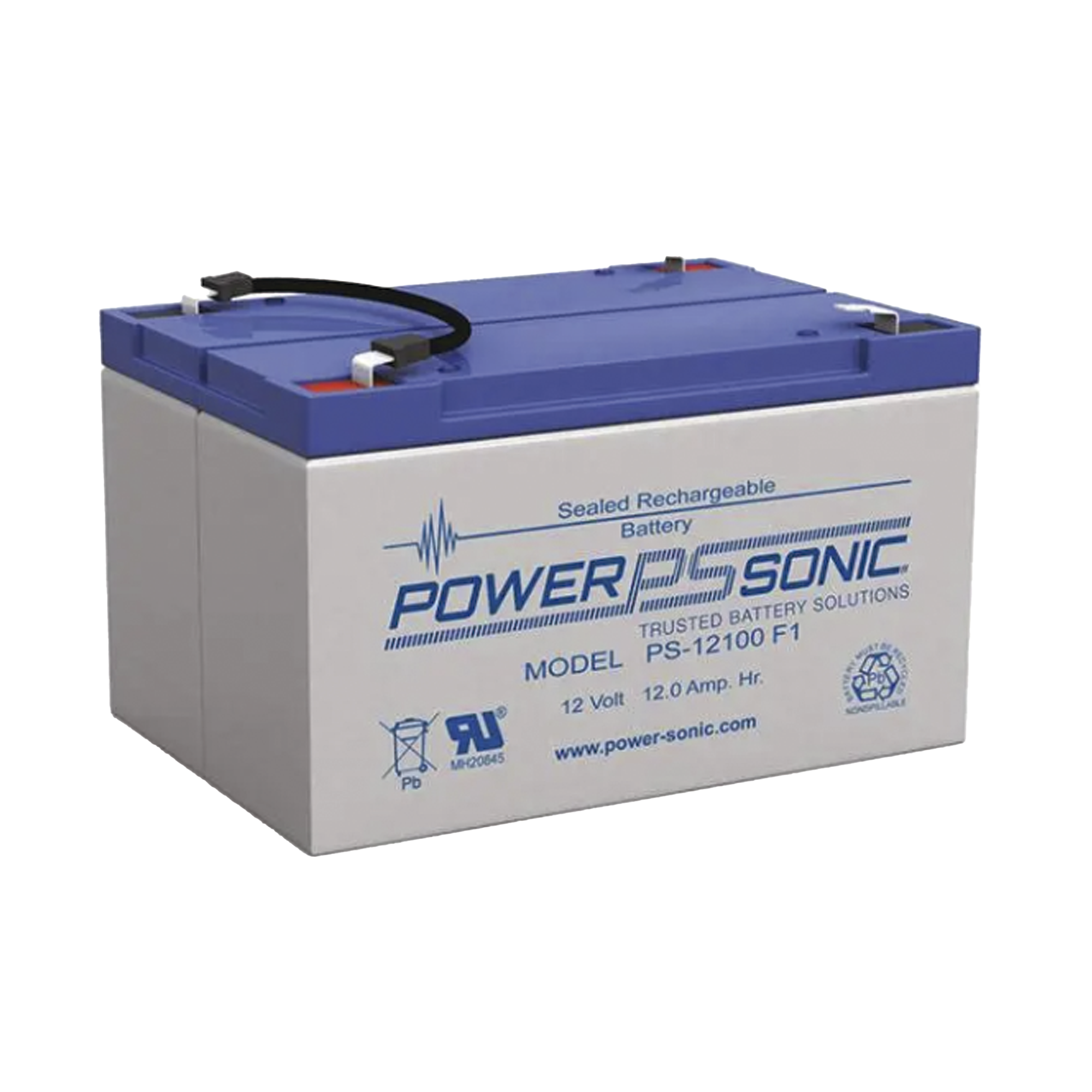 Batería 12V, 12AH, Para Respaldo, Tecnologías AGM/VRLA, 5 Años Vida Útil, Terminales F2, Reconocida UL