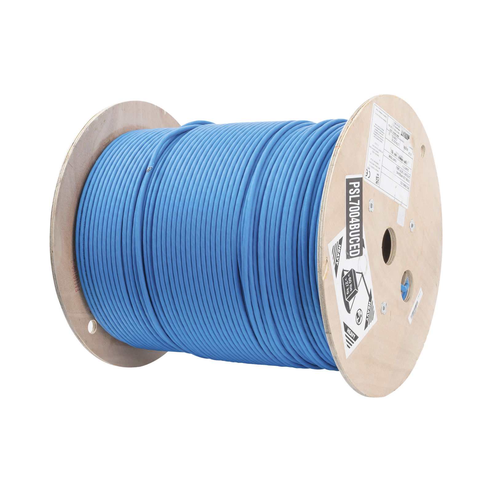 Bobina de Cable Blindado S/FTP de 4 Pares, Cat7, Inmune a Ruido e Interferencias, LSZH (Bajo Humo, Cero Halógenos), Color Azul, Bobina de 500 Metros (1640 Pies)