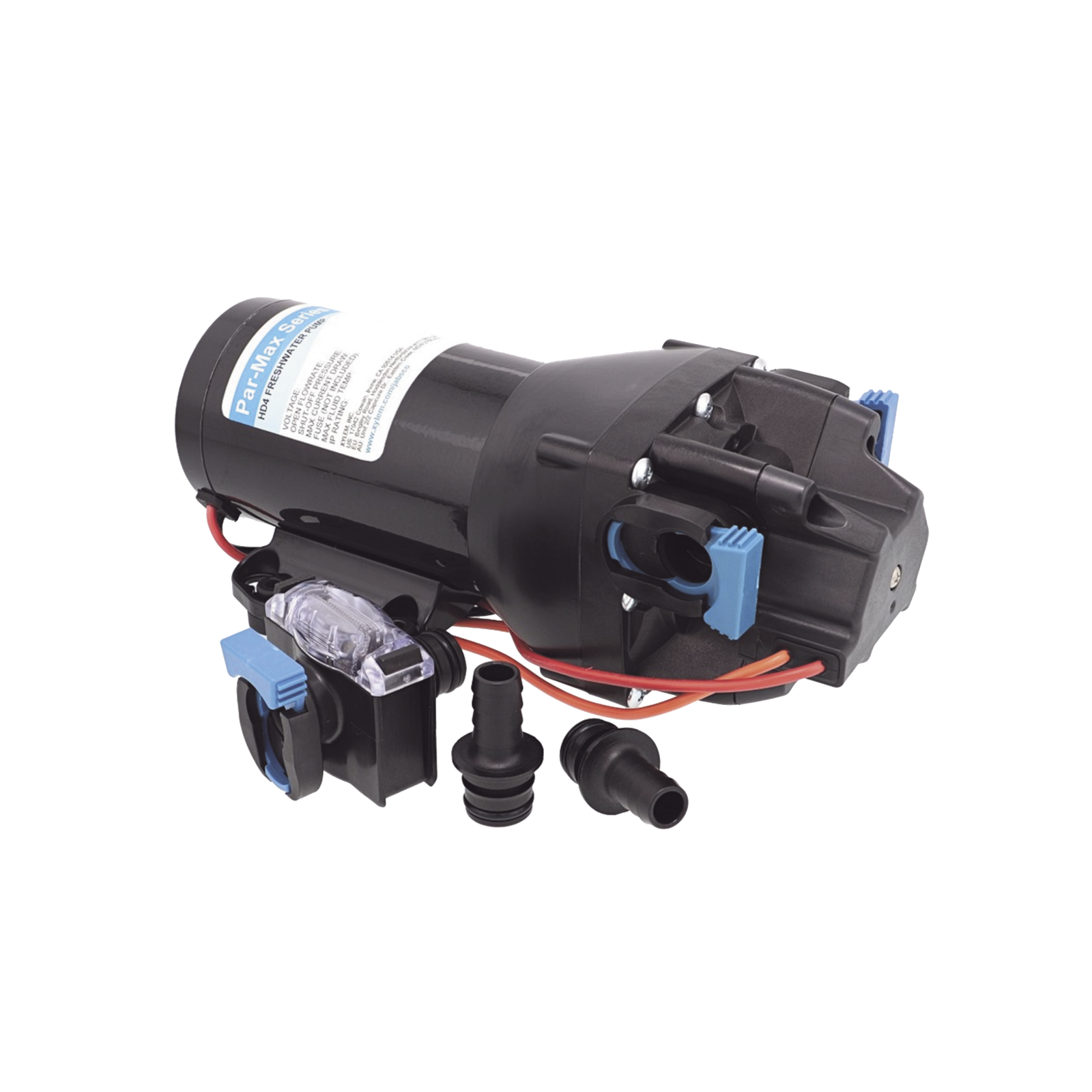 Bomba controlada por presión Par Max HD 4' a 12 Vca, alta presión 40 psi 15 lpm / 4 gpm