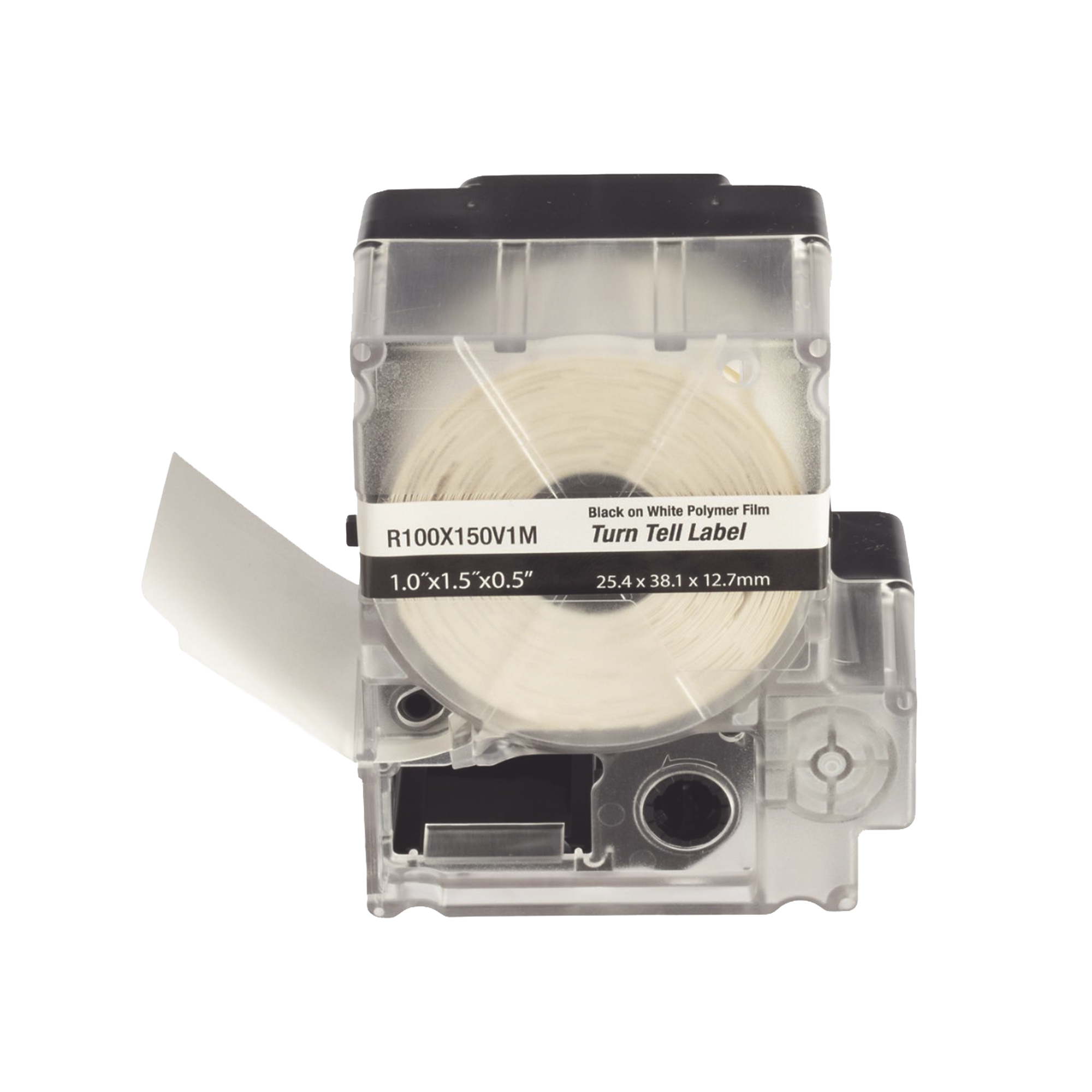 Casete de 100 Etiquetas Autolaminadas Turn-Tell, con Rotación para Mejor Visibilidad, para Cables de Redes de Cobre o Fibra Óptica, de 5.5 a 7.1 mm (0.22 a 0.28 pulgadas) de Diámetro