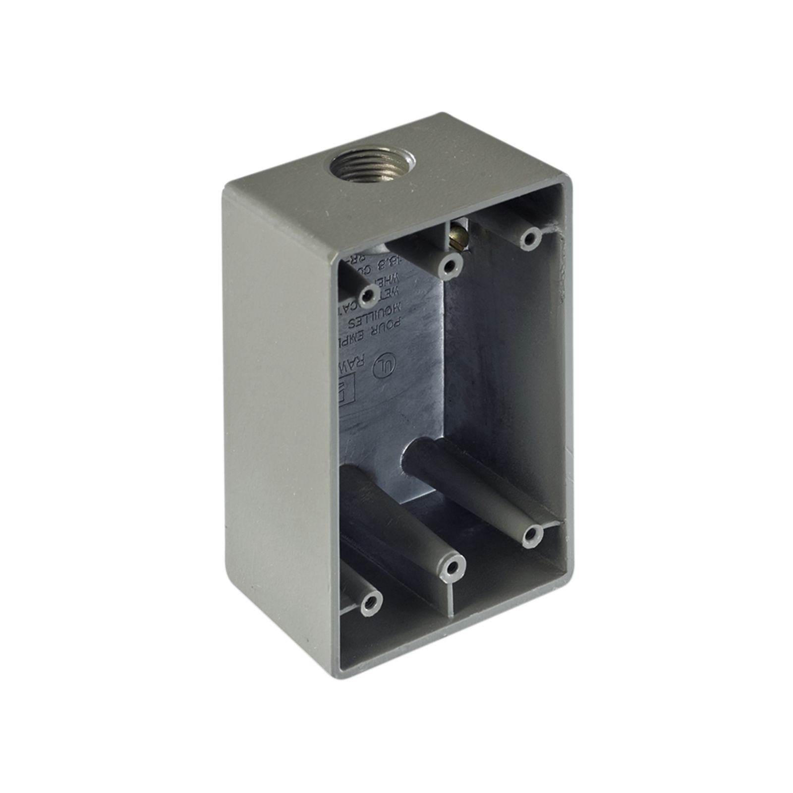 Caja Condulet FS de 3/4" ( 19.05 mm) con una boca a prueba de intemperie.