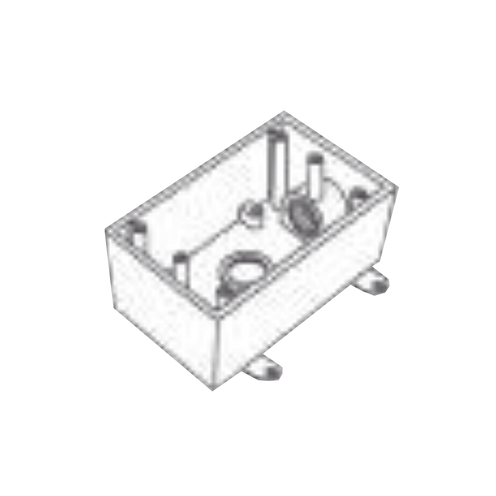 Caja Condulet FS de 3/4" (19.05 mm) con dos bocas a prueba de intemperie.