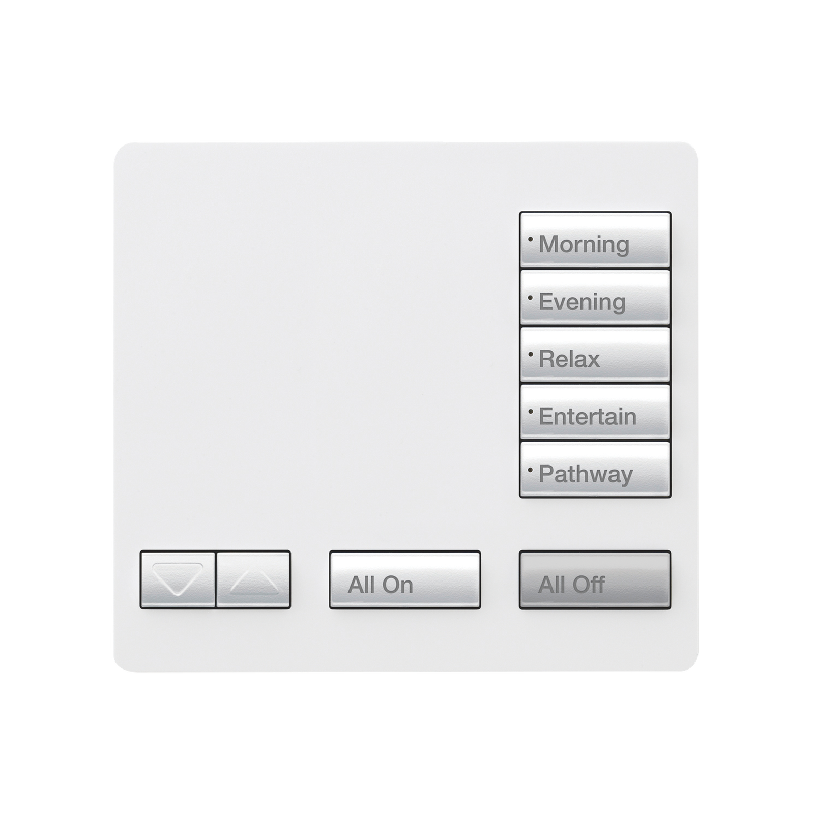 Teclado seetouch, sobre mesa 5 botones,  Botonera Retroiluminada / programe escenas diferentes en cada botón.