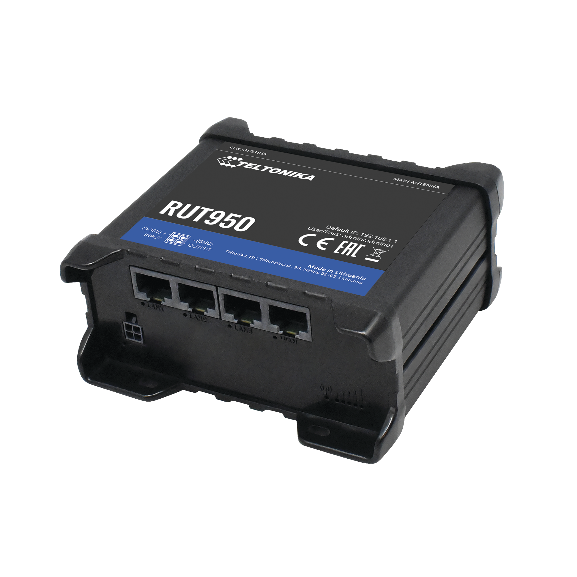 Router LTE dual SIM, 4 puertos Ethernet, conectorizado, Bandas B1, B2, B3, B4, B5, B7, B8, B28
