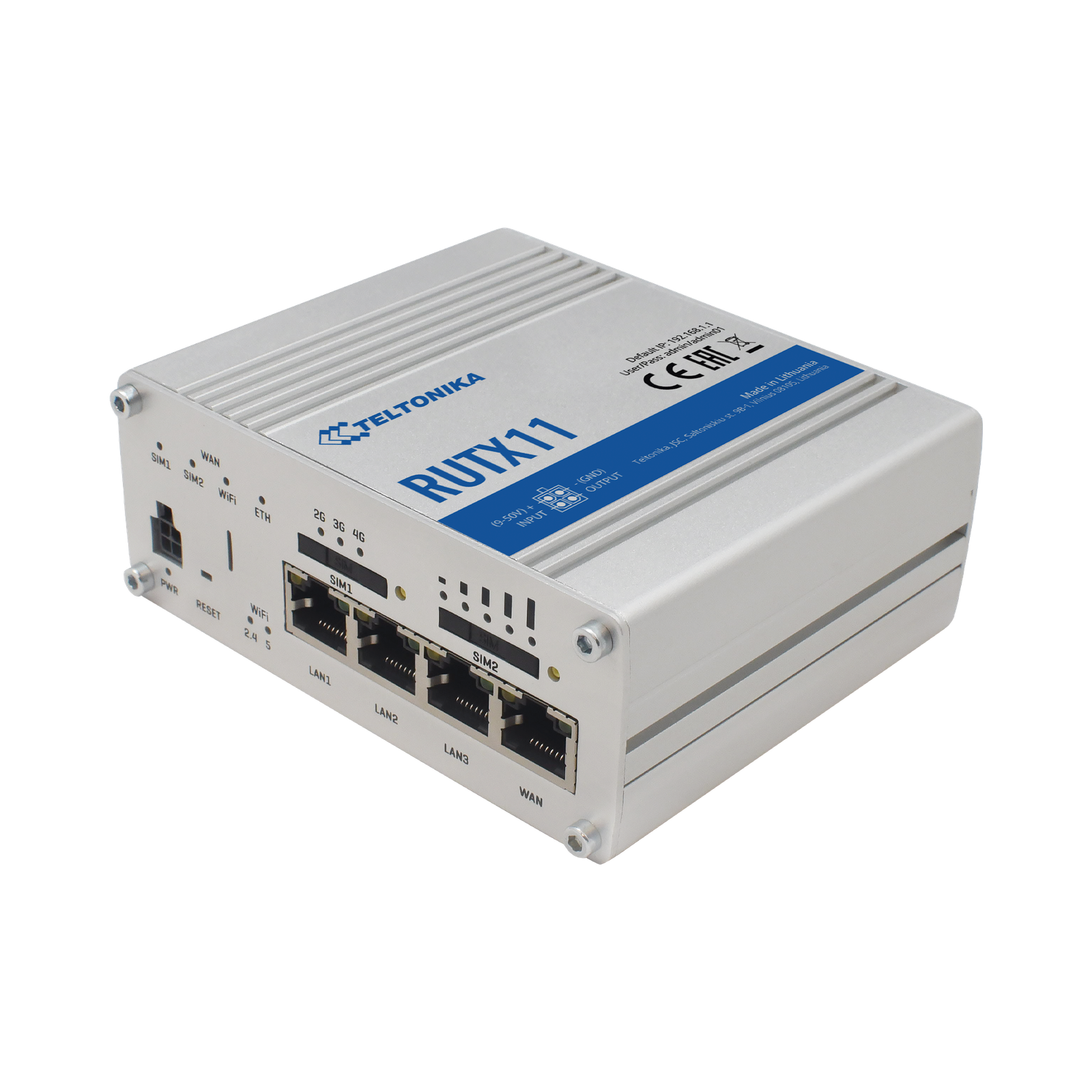 Router Industrial LTE 4.5G Cat 6 / 300 Mbps / WiFi 5 Dual Band / 4 Puertos Gigabit / Doble SIM / GNSS / PoE