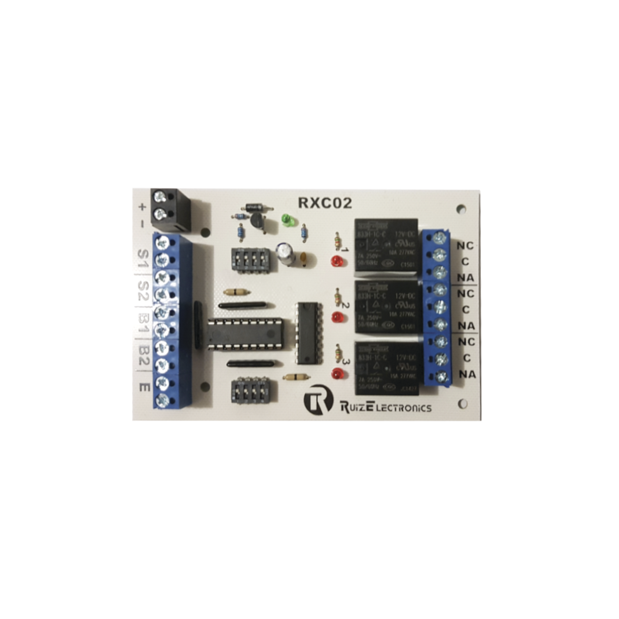 Tarjeta para control de Esclusas para 2 puertas con temporizador en desbloqueo y bloqueo/ entrada para botón de emergencia/ salida de emergencia/