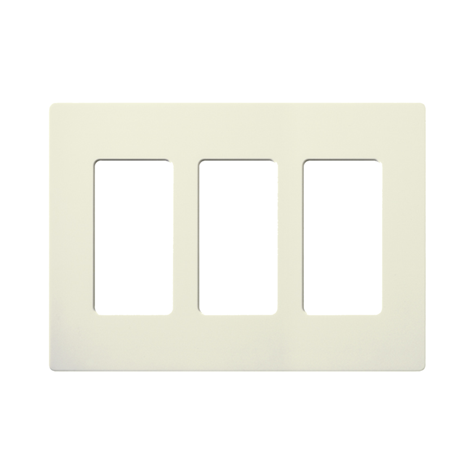 Tapa Color Blanco Biscuit para interruptor o dimmer Lutron, 3 gang, limpio y moderno