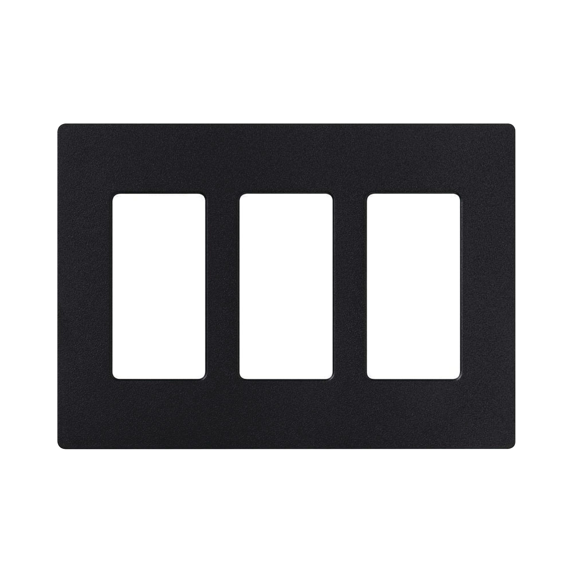 Tapa Color Blanco Negro Satin para interruptor o dimmer Lutron, 3 gang, limpio y moderno