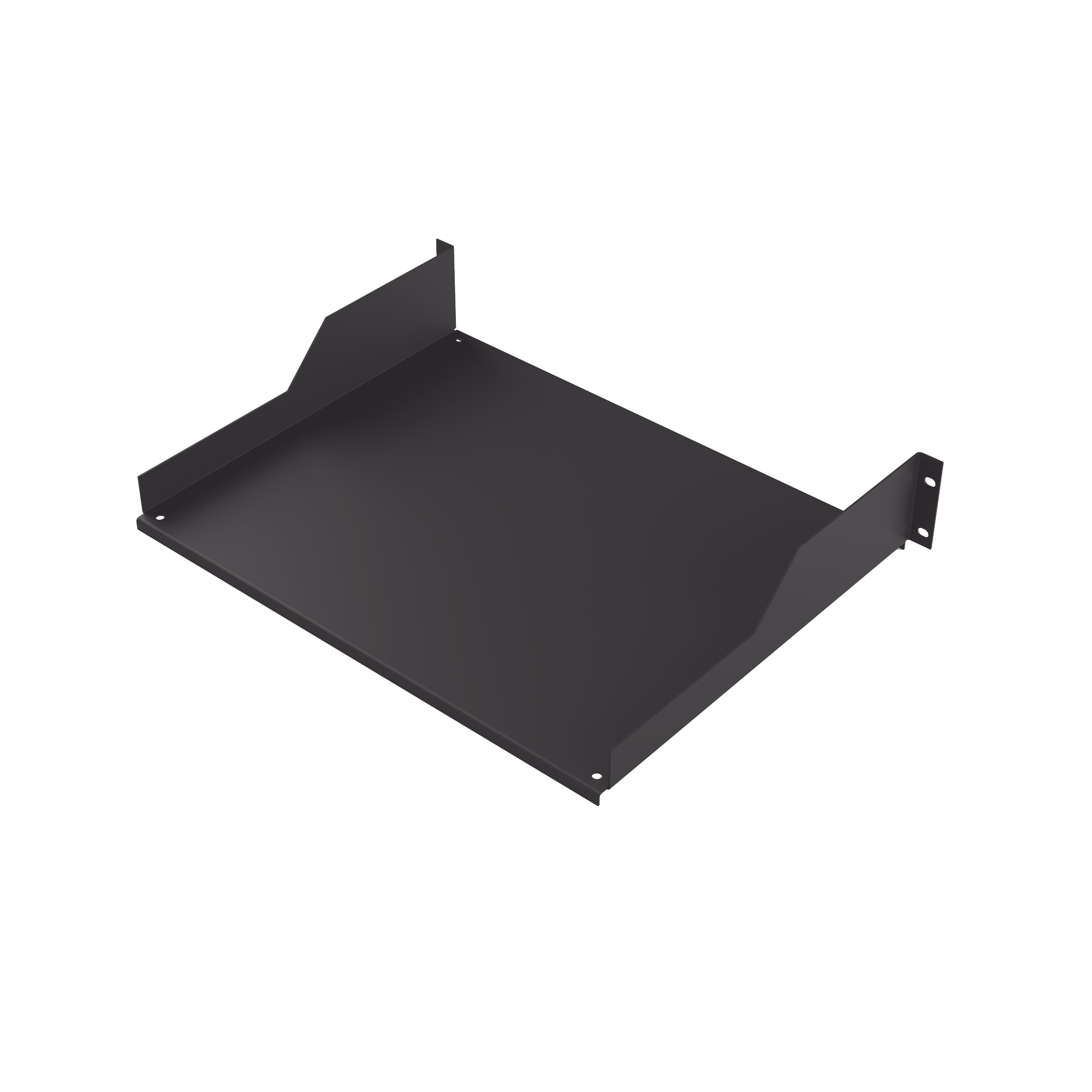 Charola para Soportar Equipos en Rack de 19 in, Profundidad de 34 cm, Color Negro, 2U