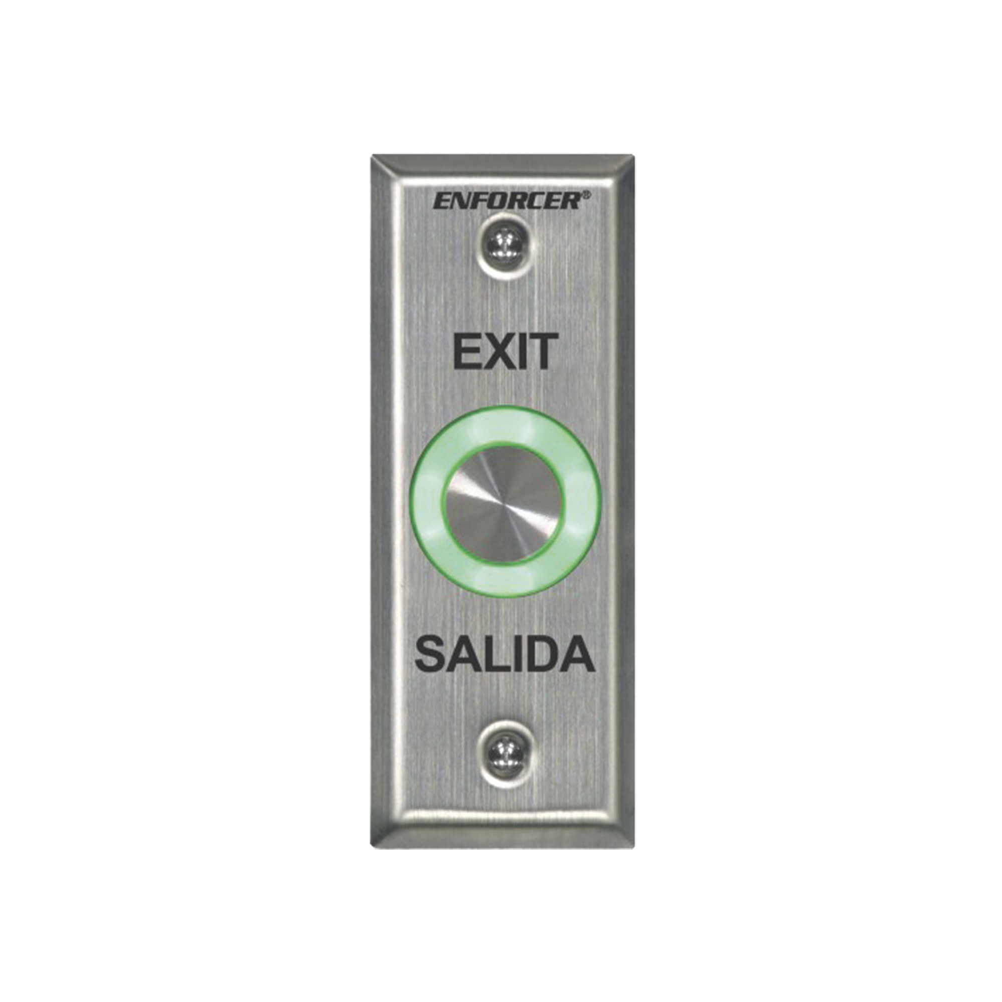 Botón de Salida con Aro Iluminado Color Verde y Rojo / IP65 / Buzzer / Función Toggle (Enclavado) / Temporizador  / Relevador NC/NO/ Uso Exterior e Interior.