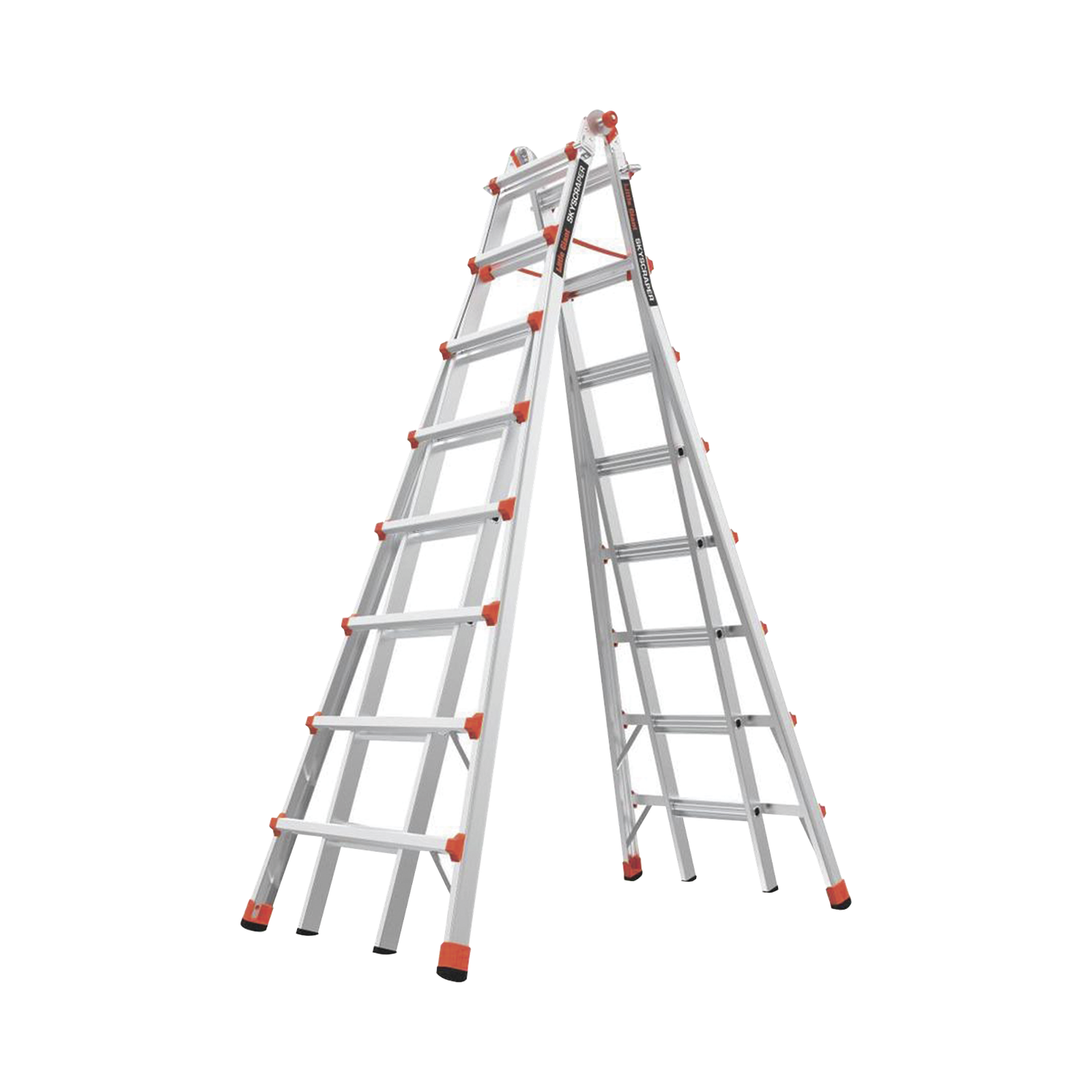 Escalera telescópica en "A" de 4.5 metros de aluminio.