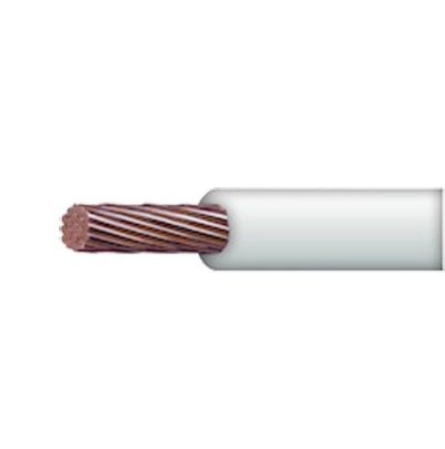 ( SSLU13 ) Cable Eléctrico 10 AWG Color Blanco, Conductor de Cobre Suave Cableado. Aislamiento de PVC, Autoextinguible. Bobina 100 Metros (328.08 Pies)