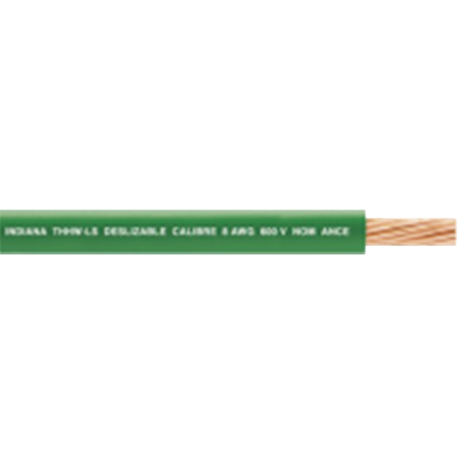 Cable Eléctrico de Cobre Recubierto THW-LS Calibre 14 AWG 19 Hilos Color Verde (100 Metros (328.08 Pies))