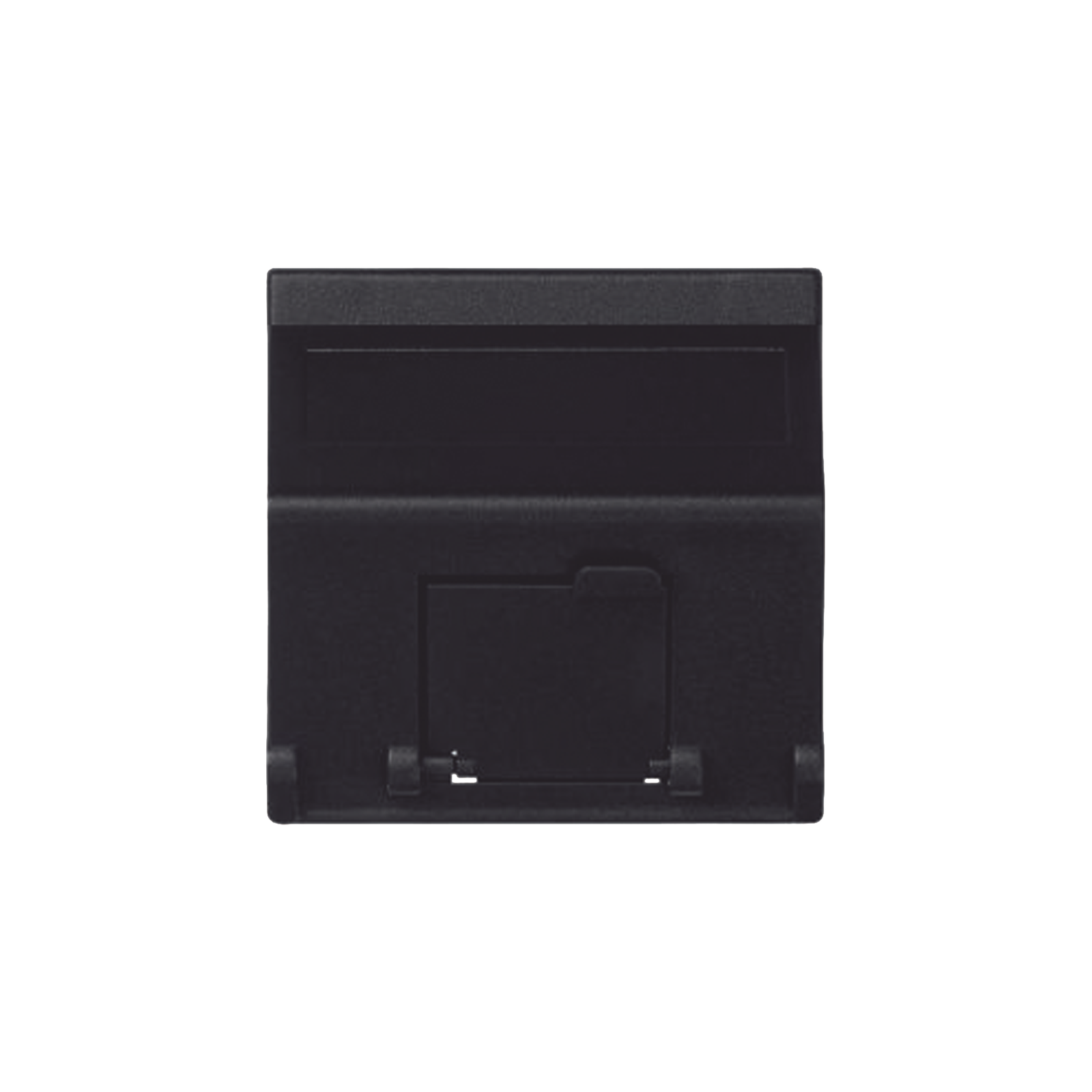 (K80MD64/14) Placa Voz y Datos Inclinada con Guardapolvo y Adaptador para RJ45 Keystone - Color Grafito