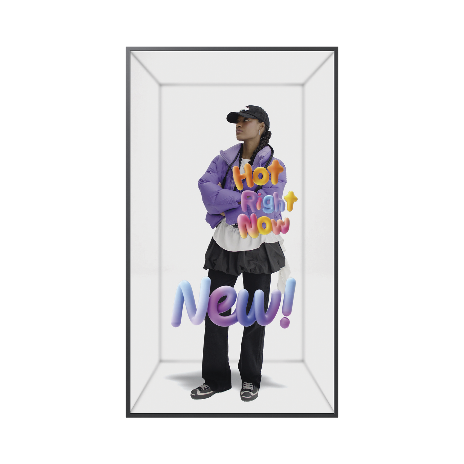 Pantalla Spatial Signage 85" / 4K UHD 2160x3840 / Vision 3D Virtual sin Gafas / Compatible con VXT / 500 nits / 24/7 / WiFi-BT / Modelo LH85SMHPBGCXZA
