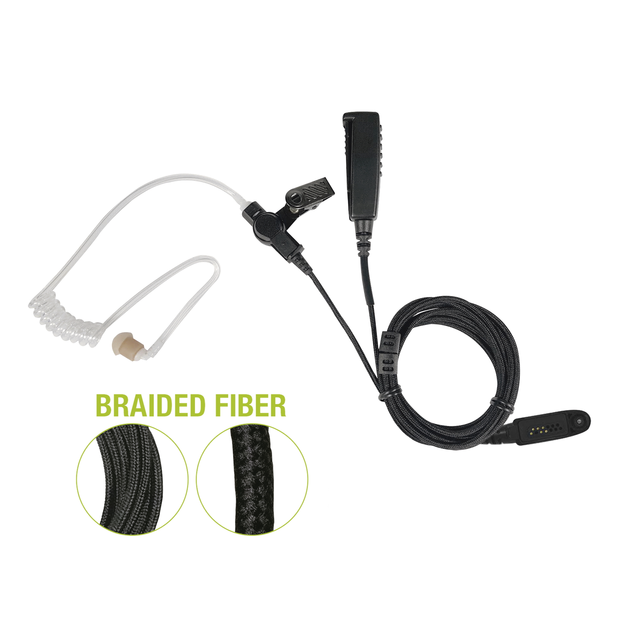 Micrófono De Solapa de 2 Cables De Fibra Trenzada Serie SPM2300BF Con Conector MOTOROLA EX500/600, GP328/338/344/388, PRO51 y ELITE