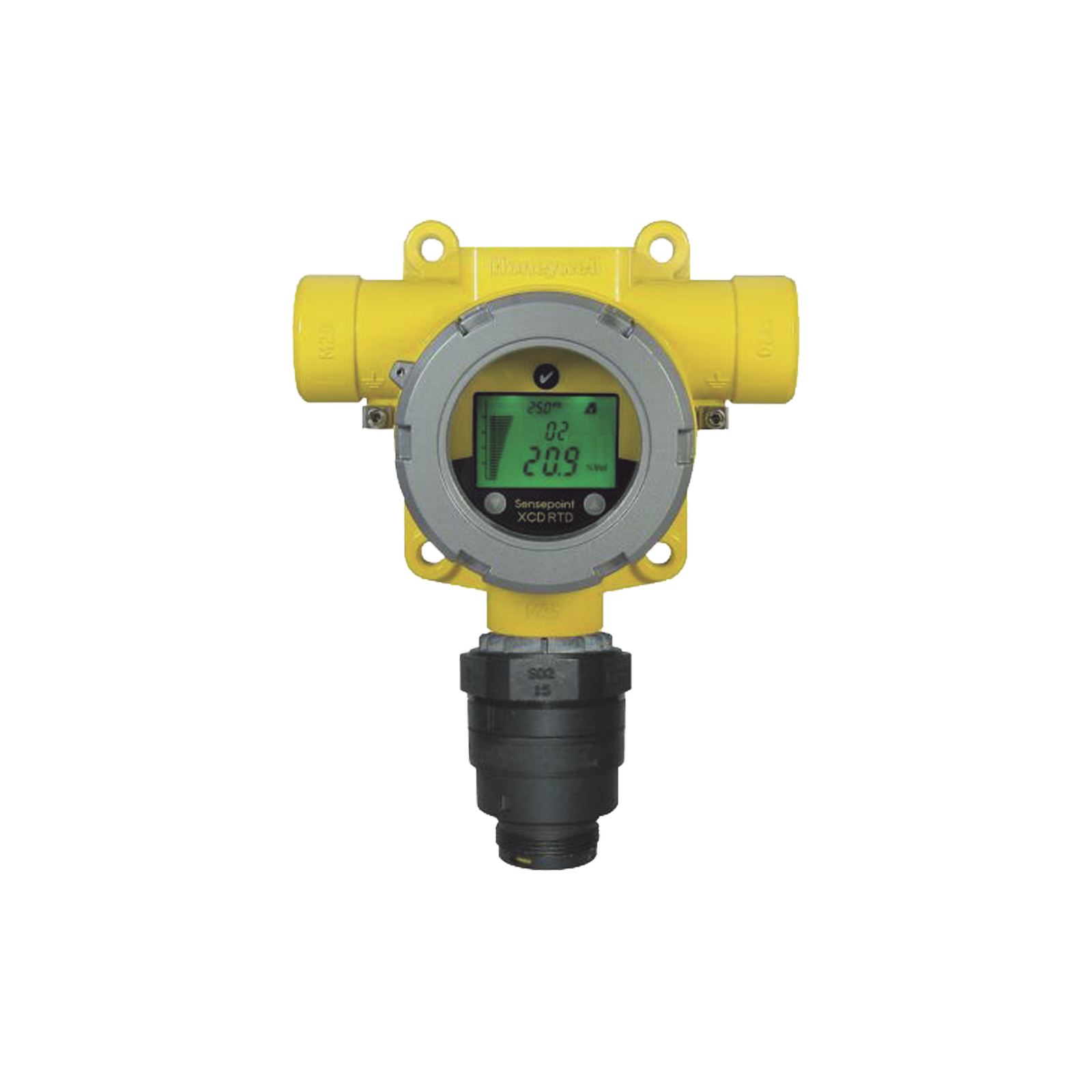 Detector De Gas Fijo Remoto, Con Sensor De Oxigeno (O2) 0-25%, Carcasa Aluminio, Clase I, Div 2, Salida 4-20 mA, 3 Reles, Serie Sensepoint XCD RTD