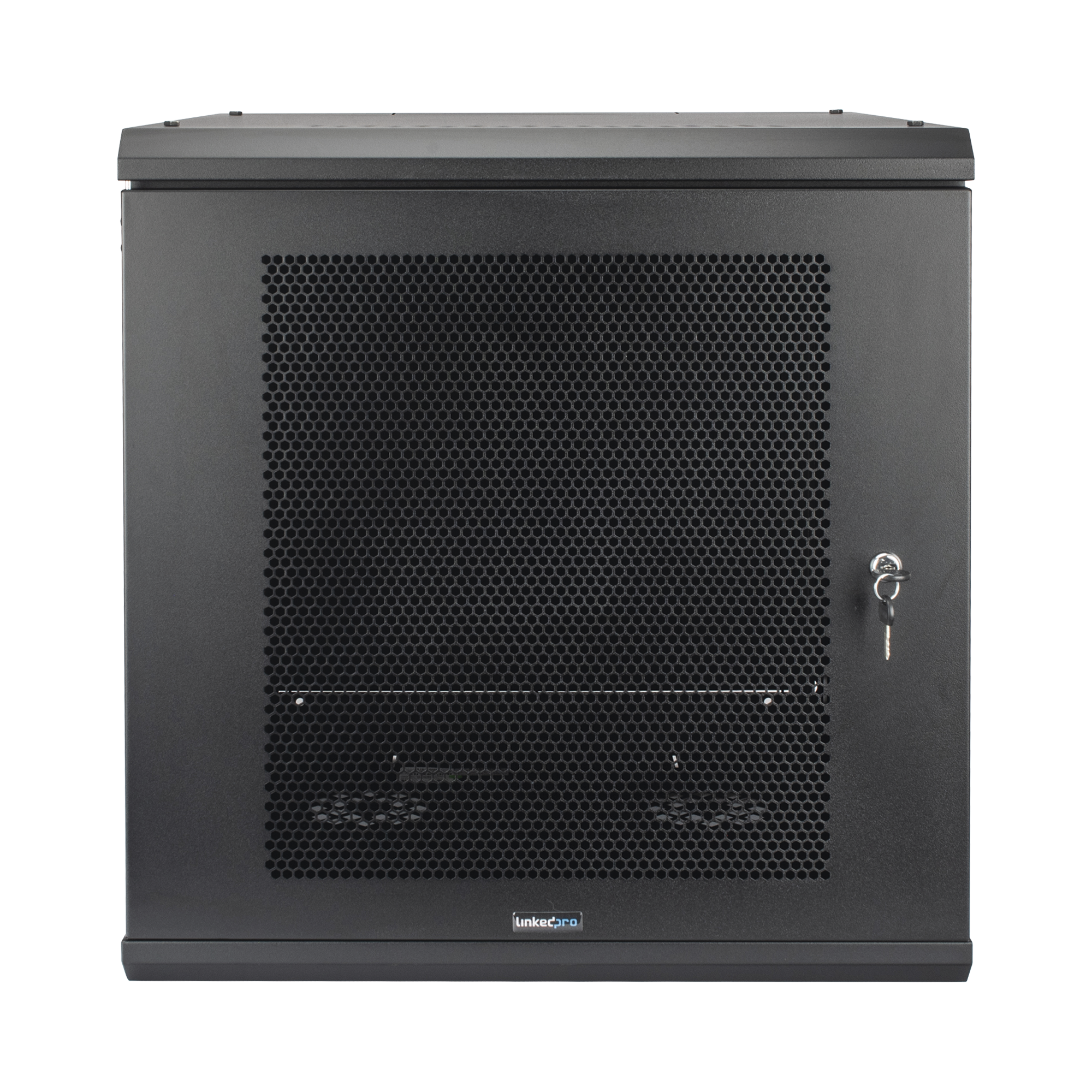 Gabinete de Pared con Puerta Perforada, 635mm de Profundidad, 12U Rack de 19 in, Acero Reforzado