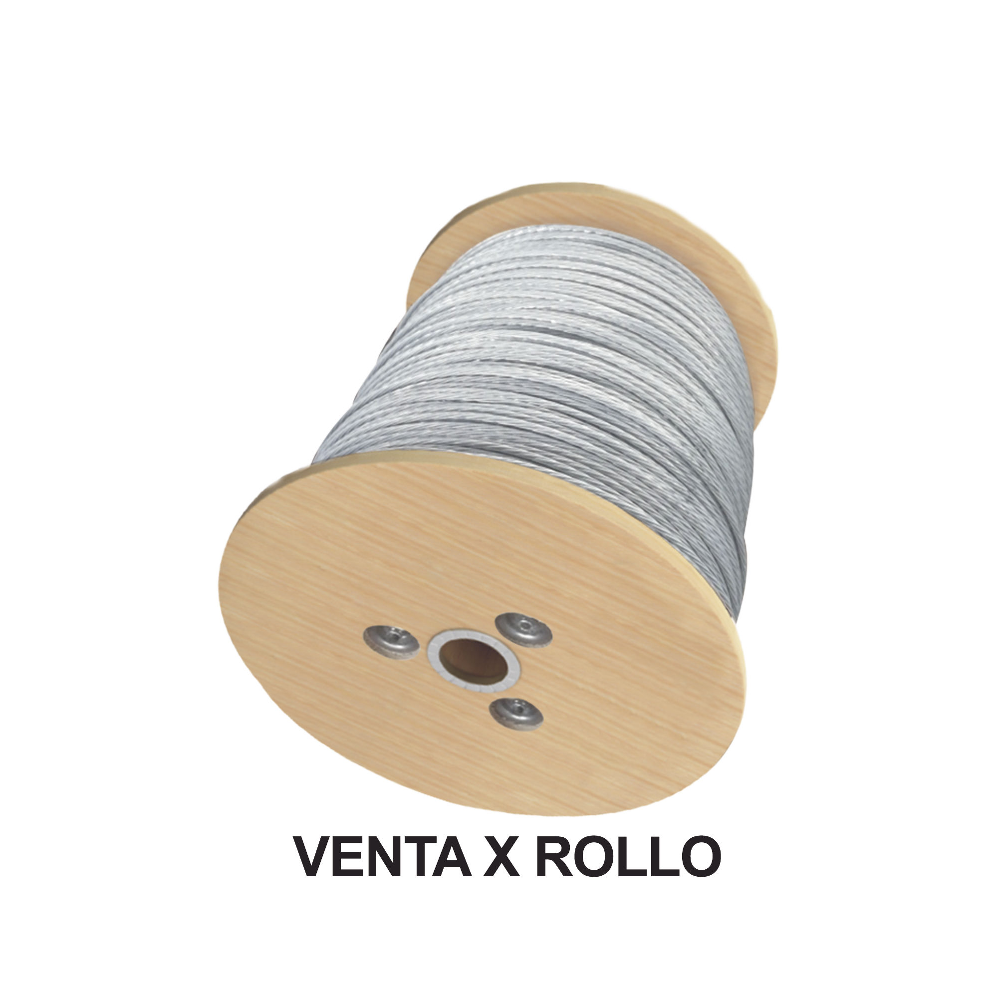 Rollo de Retenida de 1/8" de Acero Galvanizado 7 Hilos (2000 metros).