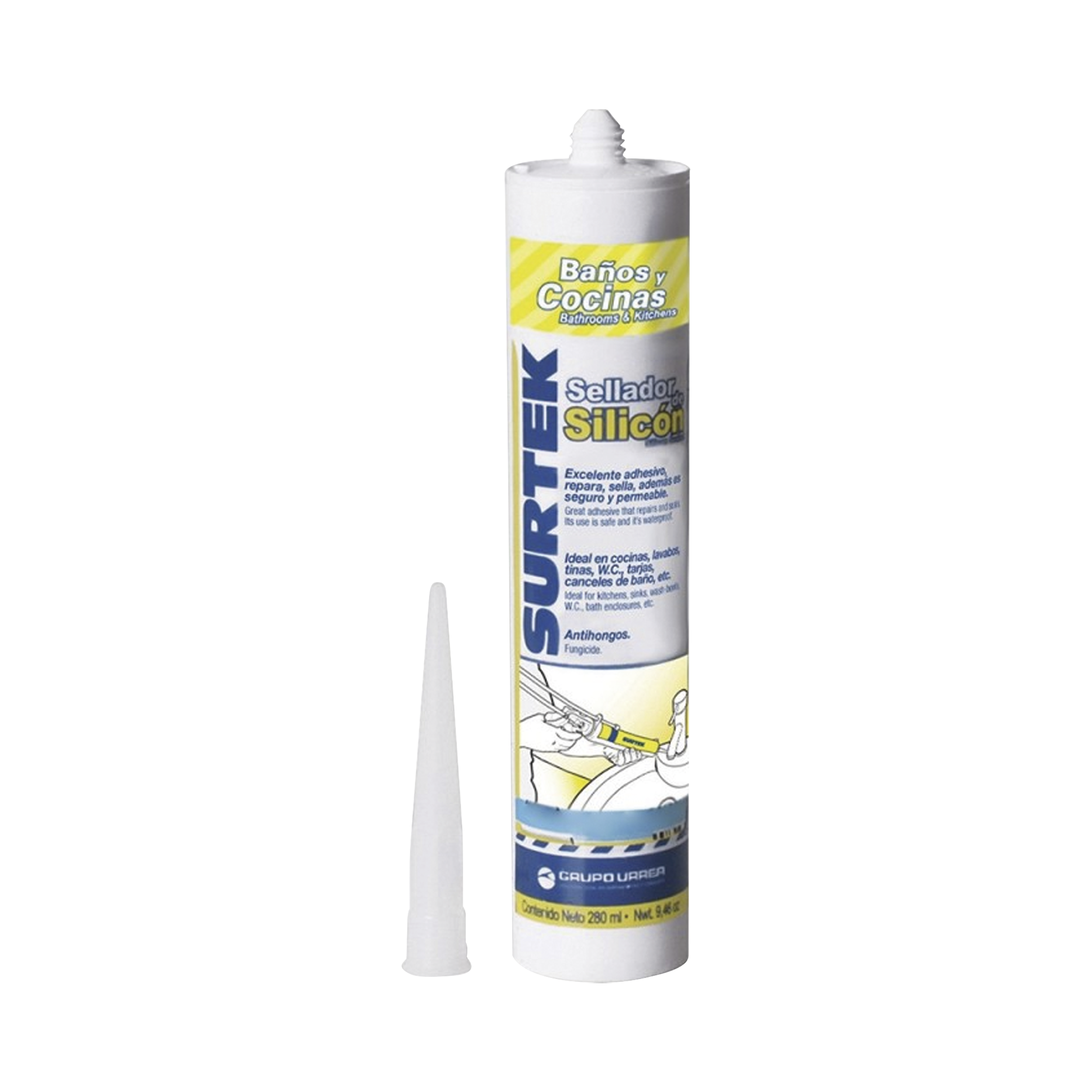 Silicón Para Baños y Cocinas /Color Blanco / Contenido 280 ml.
