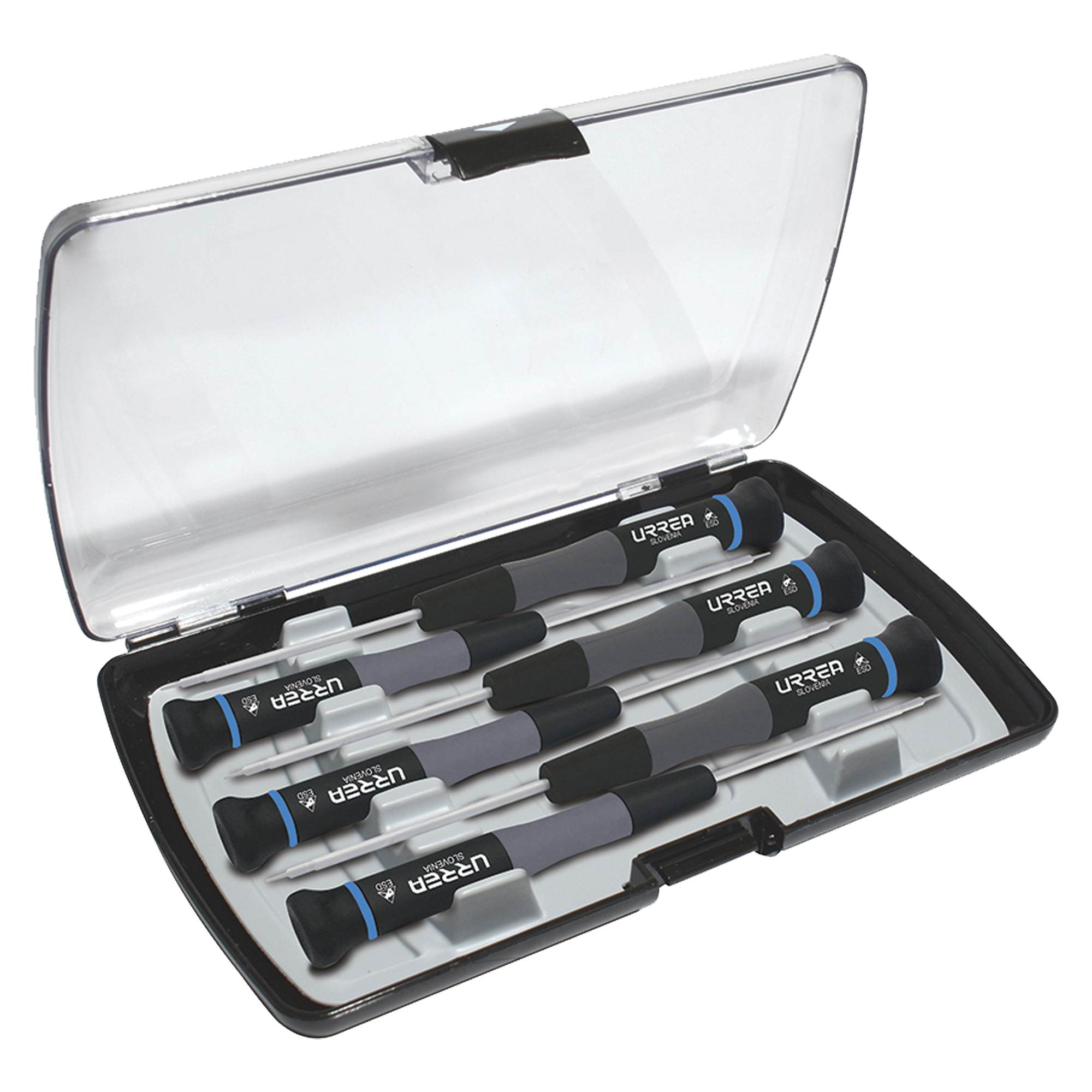 Juego de 6 destornilladores ESD torx en caja plástica de precisión