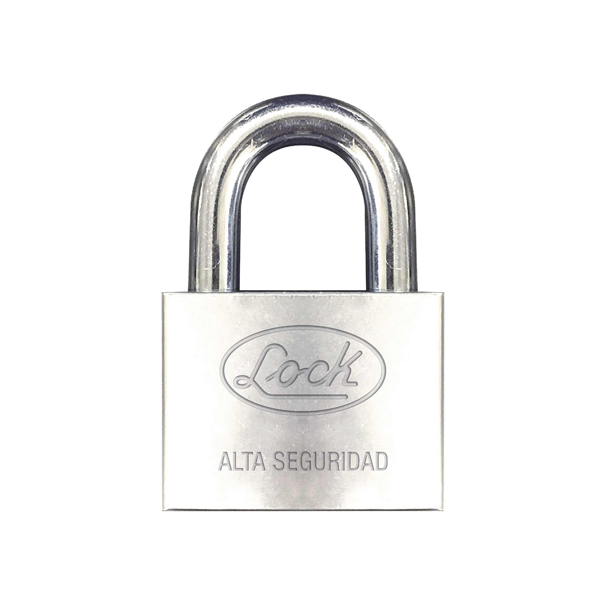 Candado de hierro alta seguridad con llave de disco/ Acabado Cromado/ Llaves Abloy/ Medida de Horquilla 38 mm.