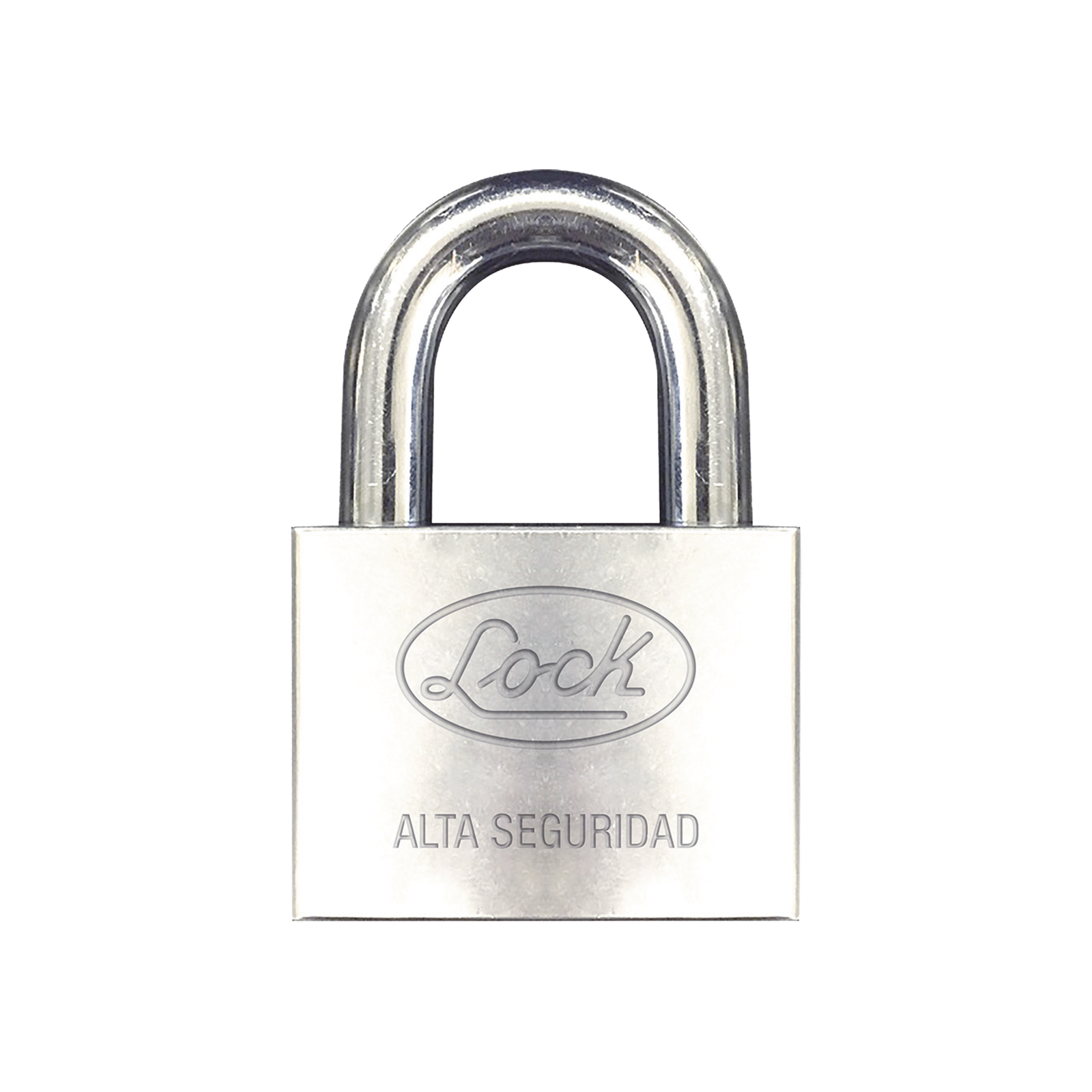 Candado de hierro alta seguridad con llave de disco/ Acabado Cromado/ Llaves Abloy/ Medida de Horquilla 50 mm.
