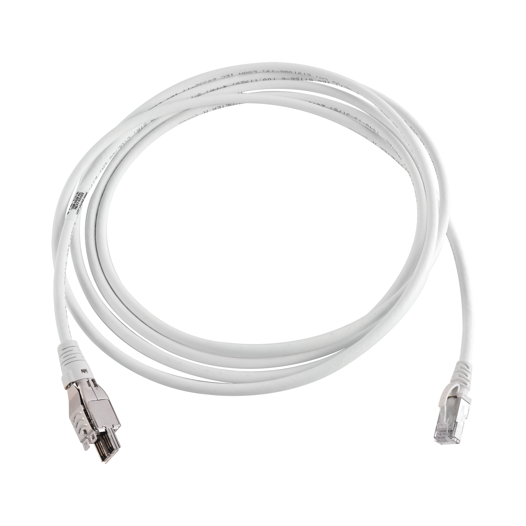 Patch Cord TERA Cat6A 1/10G Ethernet, de 4 Pares y Conector Modular, LS0H, Color Marfil, 8 Metros (26.25 Pies)