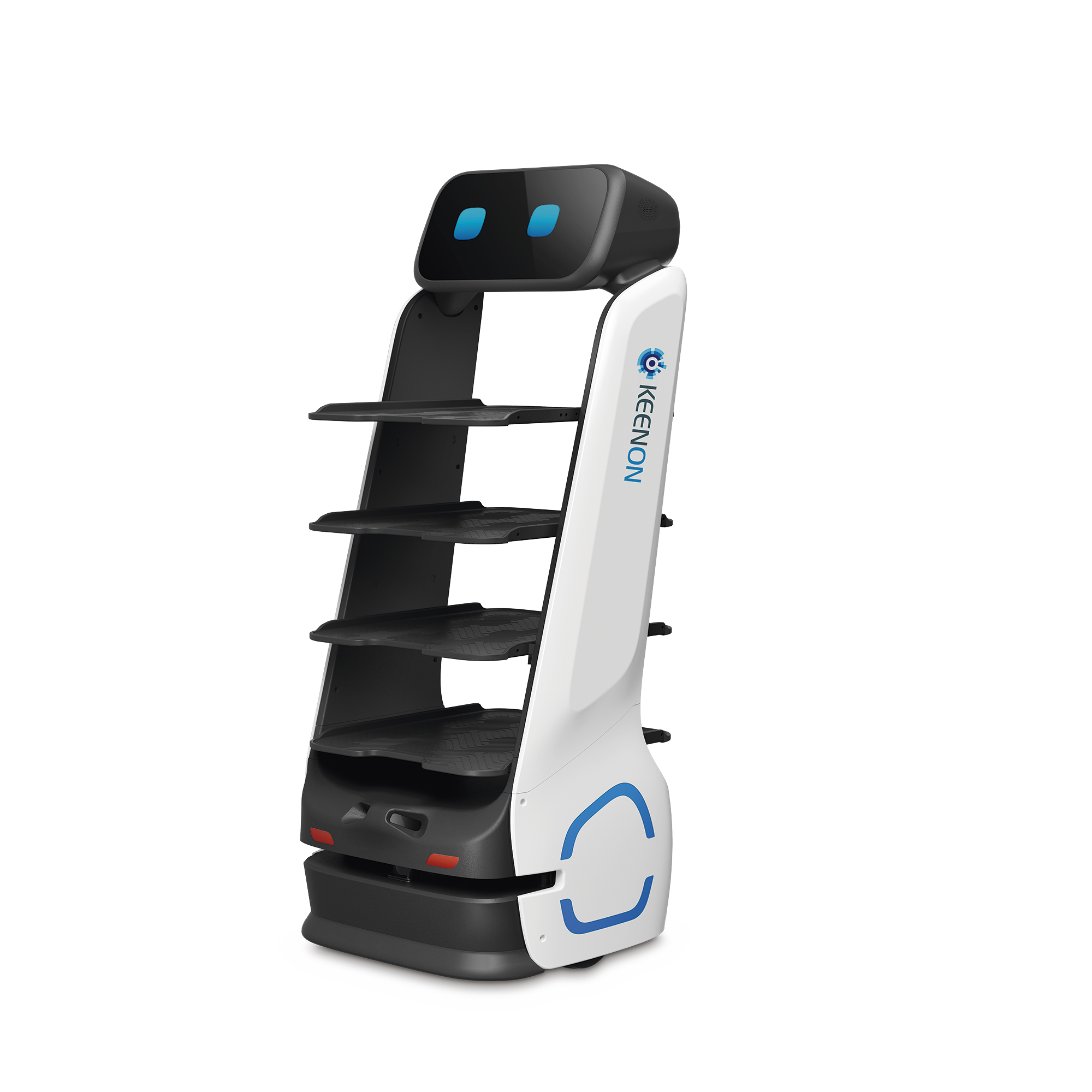 Robot de Entrega Dinerbot T9 / Capacidad de Carga 40 kg (88 lbs) / Pantalla Táctil HD 11.6" / Recarga Automática / Autonomía Hasta 18 Horas / Velocidad 0.8 m/s (2.63 ft/s) / LiDAR y Sensores Estéreo