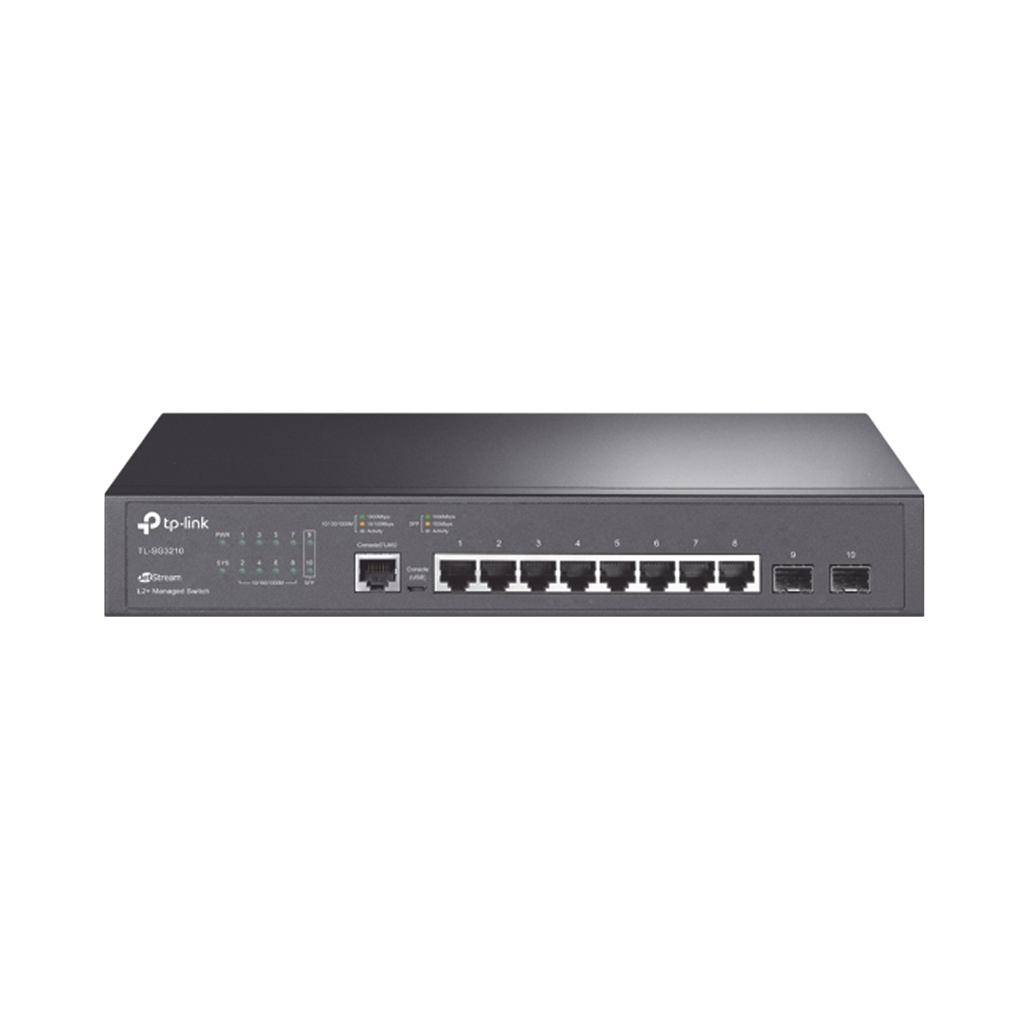 Switch JetStream SDN Administrable 8 puertos 10/100/1000 Mbps + 2 puertos SFP, administración centralizada OMADA SDN