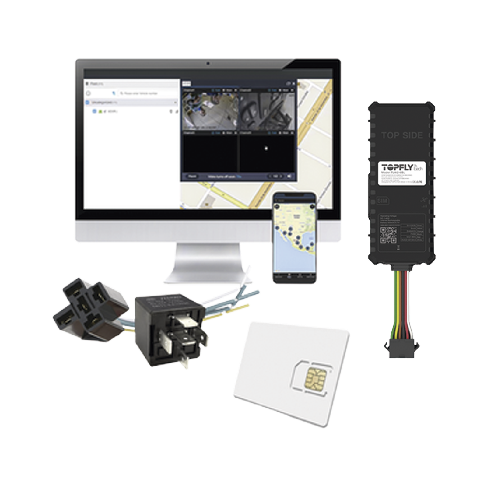 Kit Dispositivo TLW26BL para localización para vehículos / Conectividad 4G LTE y BLE 5.0 / Diferentes tipos de notificaciones / Corte y restablecimiento de energía / Relay + EPCOMGPSANUAL + SIM500MB2Y