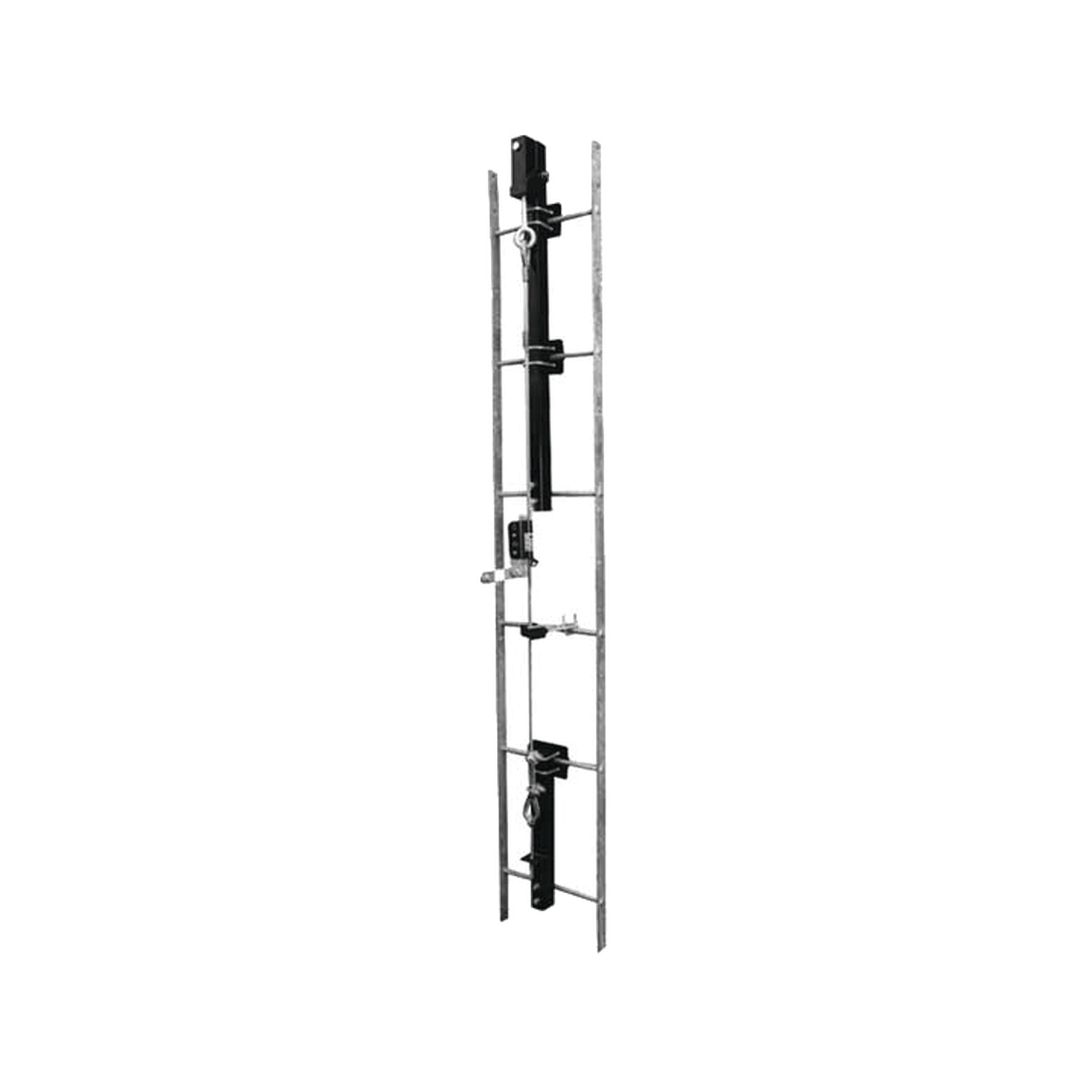 Sistema de Línea de Vida para Instalación en Escalerilla. Hasta 150' (45m) de Altura.