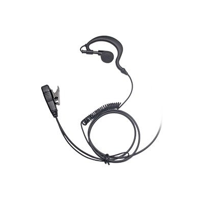 Micrófono - audífono de gancho ajustable al oído cable con resorte con conector multipin para HYTERA y TELOX