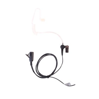 Micrófono - audífono de tubo acústico transparente de grado médico con conector de dos pines para KENWOOD Y TXPRO