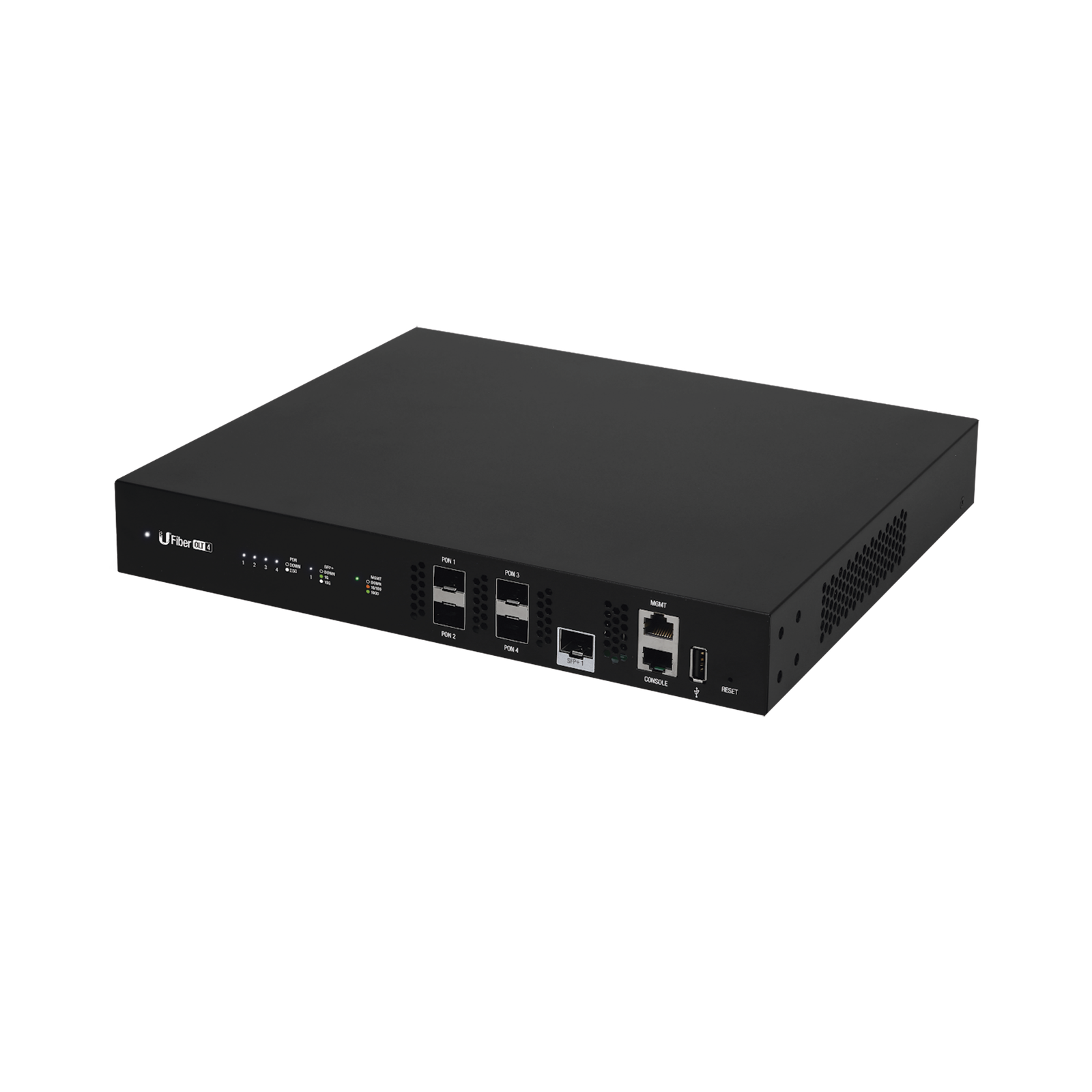 UFiber GPON OLT, Terminal de lÃ­nea Ã³ptica hasta 512 ONUs concurrentes, con 4 puertos SFP GPON + 1 puertos SFP+ 10 G
