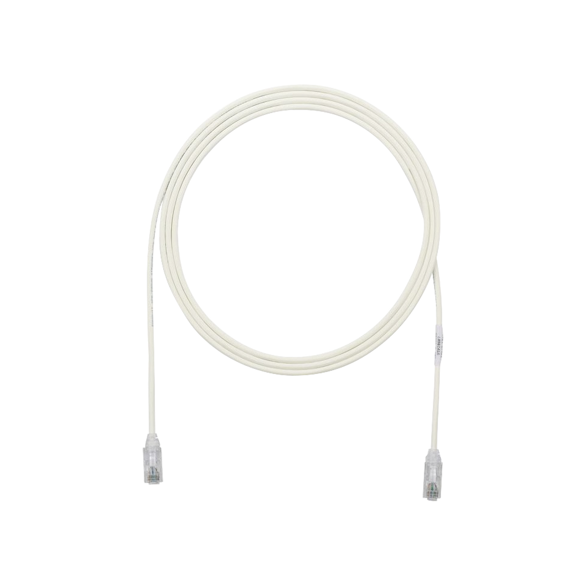 Cable de Parcheo TX6, UTP Cat6, Diámetro Reducido (28AWG), Color Blanco Mate, 3.05 Metros (10 Pies)