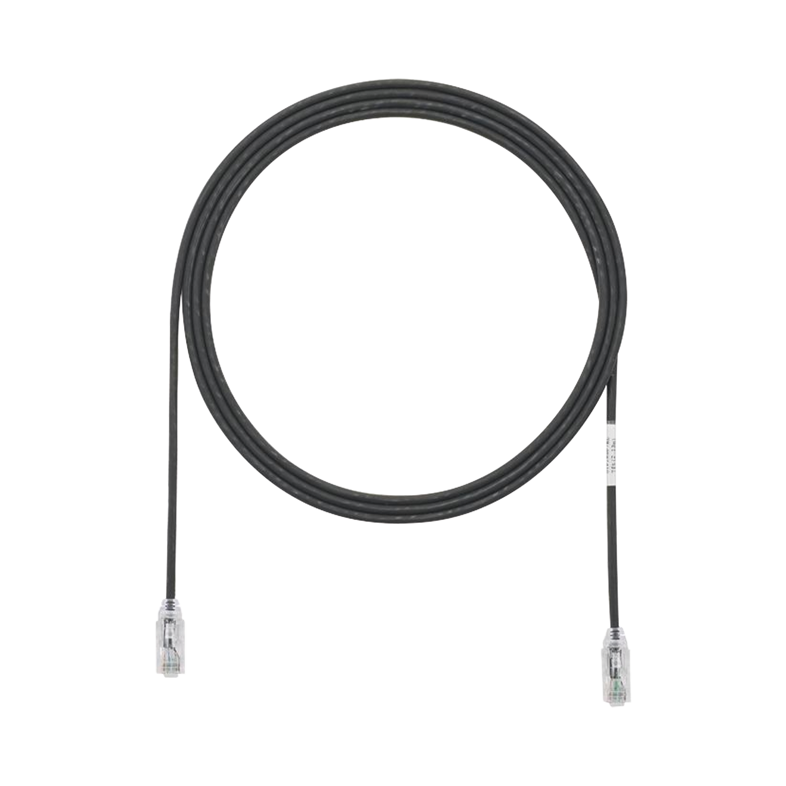Cable de Parcheo TX6, UTP Cat6, Diámetro Reducido (28AWG), Color Negro, 3.05 Metros (10 Pies)