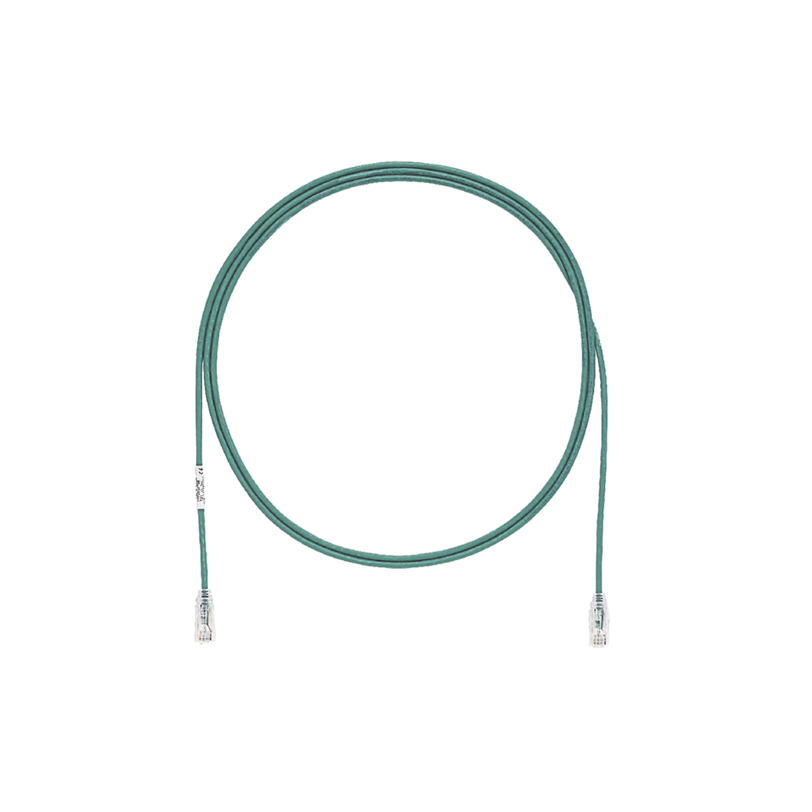 Cable de Parcheo TX6, UTP Cat6, Diámetro Reducido (28AWG), Color Verde, 3.05 Metros (10 Pies)