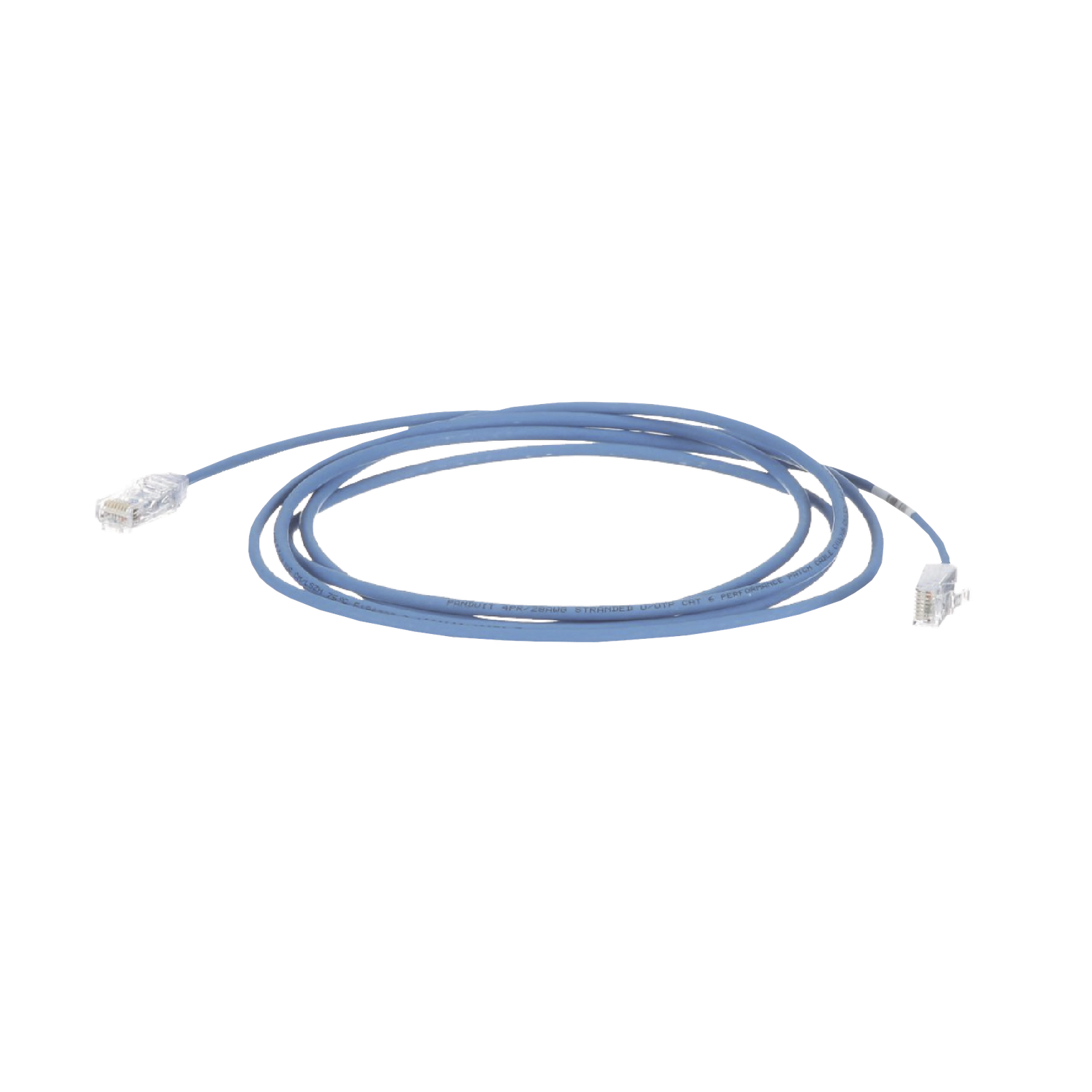 Cable de Parcheo TX6, UTP Cat6, Diámetro Reducido (28AWG), Color Azul, 39.62 Metros (130 Pies)