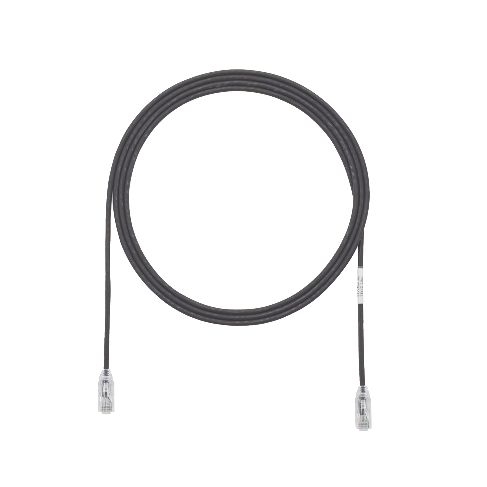 Cable de Parcheo TX6, UTP Cat6, Diámetro Reducido (28AWG), Color Negro, 4.57 Metros (15 Pies)
