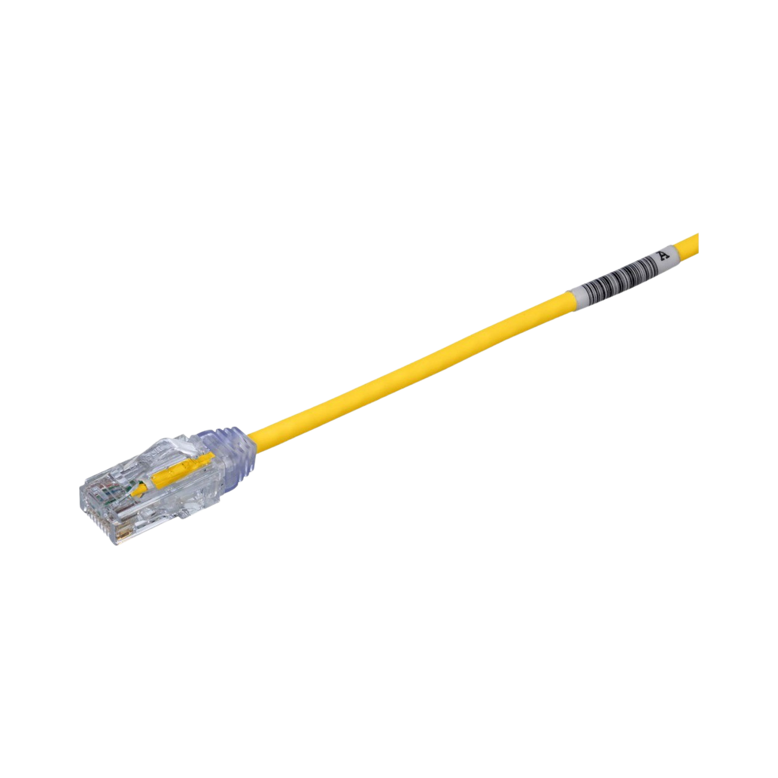 Cable de Parcheo TX6, UTP Cat6, Diámetro Reducido (28AWG), Color Amarillo, 6.1 Metros (20 Pies)