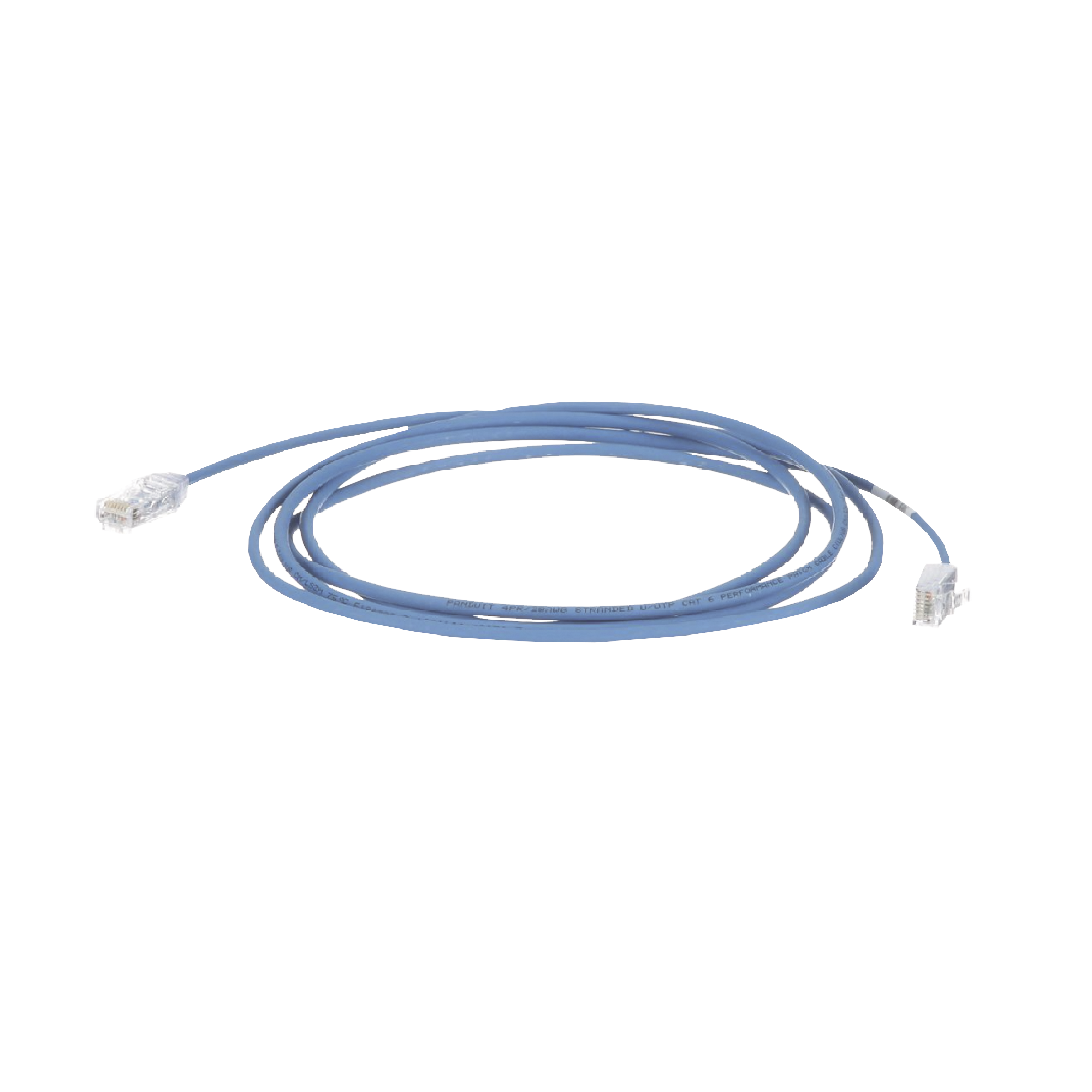 Cable de Parcheo TX6, UTP Cat6, Diámetro Reducido (28AWG), Color Azul, 7.92 Metros (26 Pies)