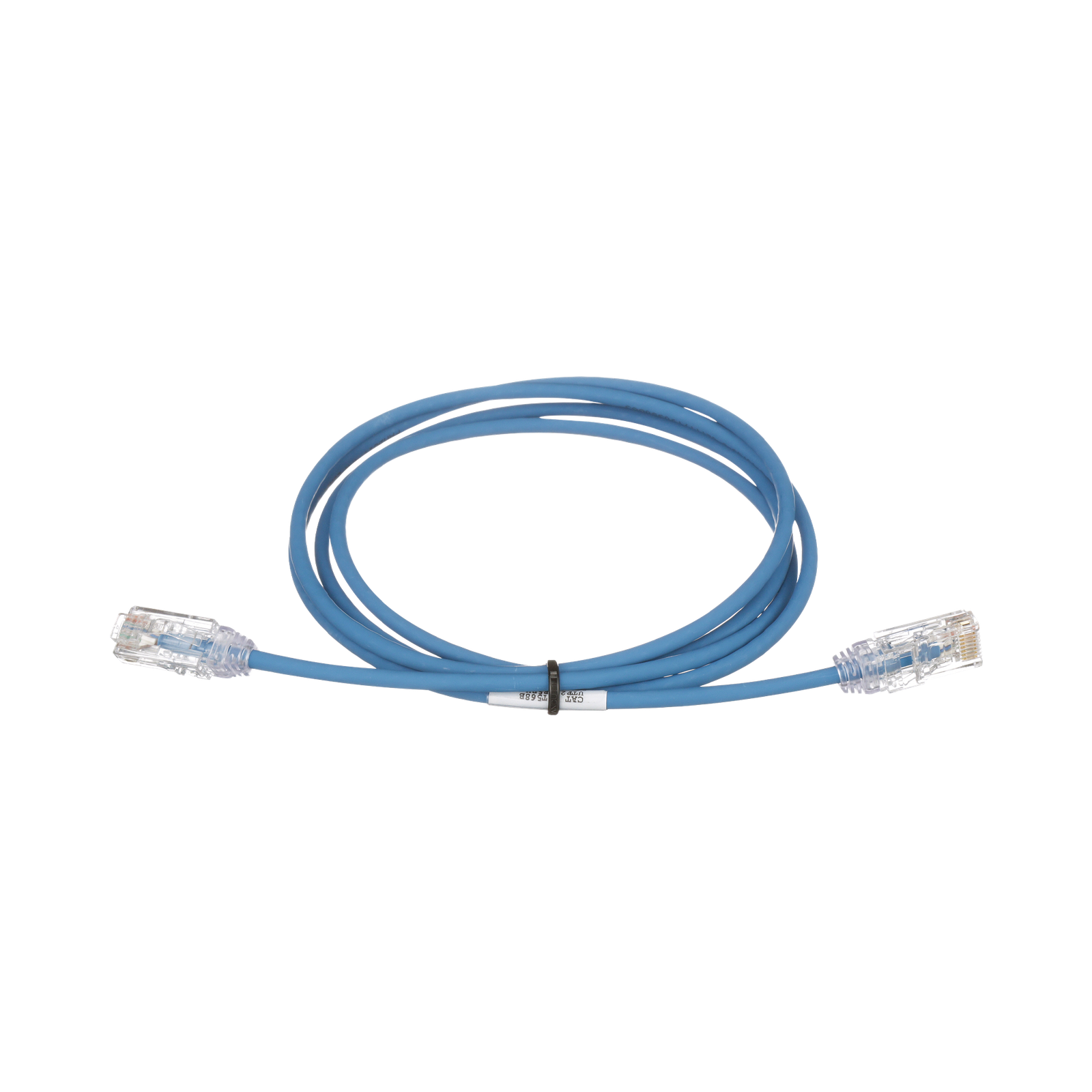 Cable de Parcheo TX6, UTP Cat6, Diámetro Reducido (28AWG), Color Azul, 0.61 Metros (2 Pies)